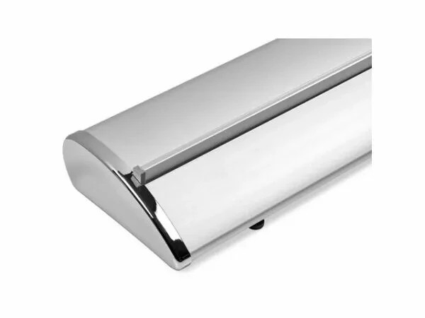 DELUX Retractable Banner Stand 33″x 80″- 85X200- SILVER (Hardware only)
