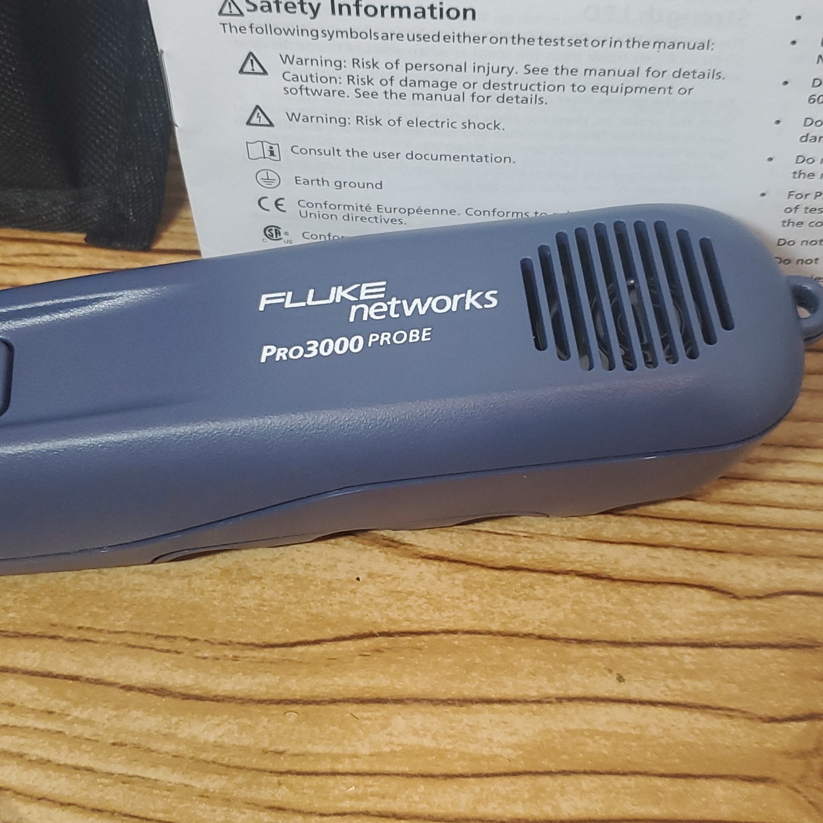 Fluke Networks Pro3000 Tone & Probe Kit with Leads and Carry Case Tested Mint