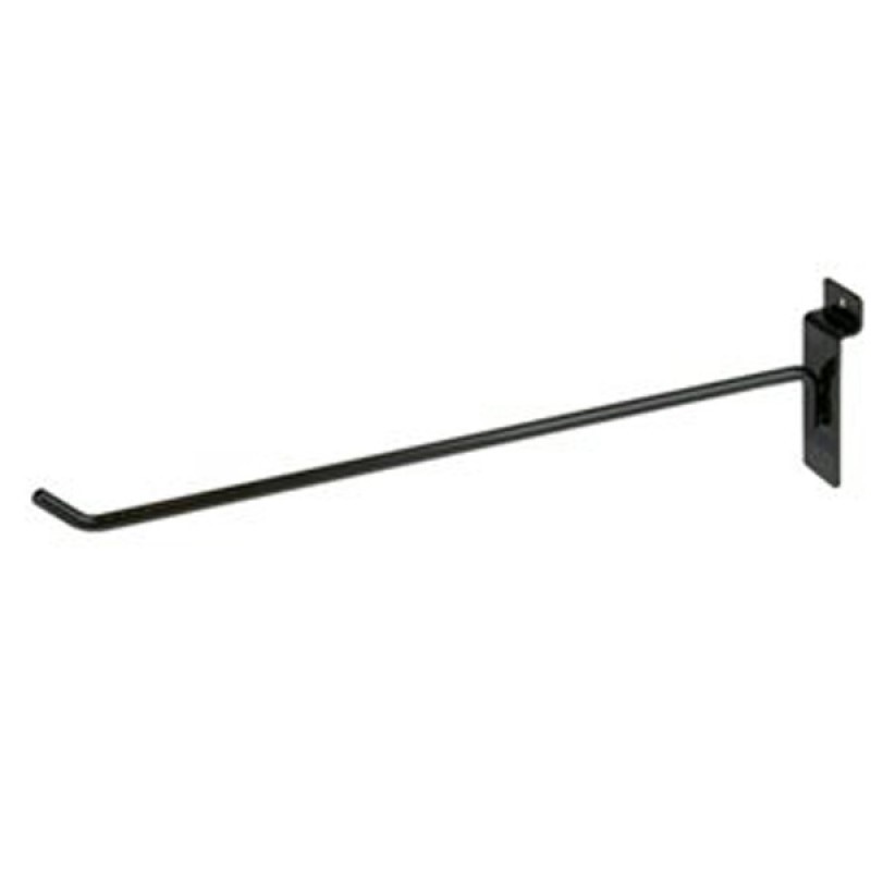 Slatwall Hooks: 1″, 2″, 4″, 6″, 8″, 10″, 12″ – Black, White, Chrome – FREE SHIP!