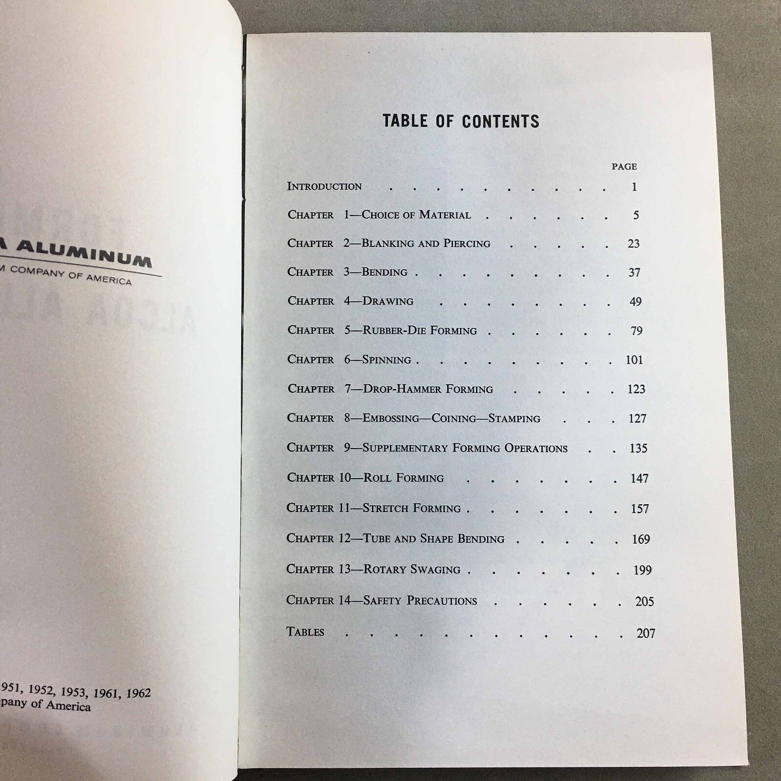 Vintage 1962 Alcoa Aluminum Forming Handbook Hardcover