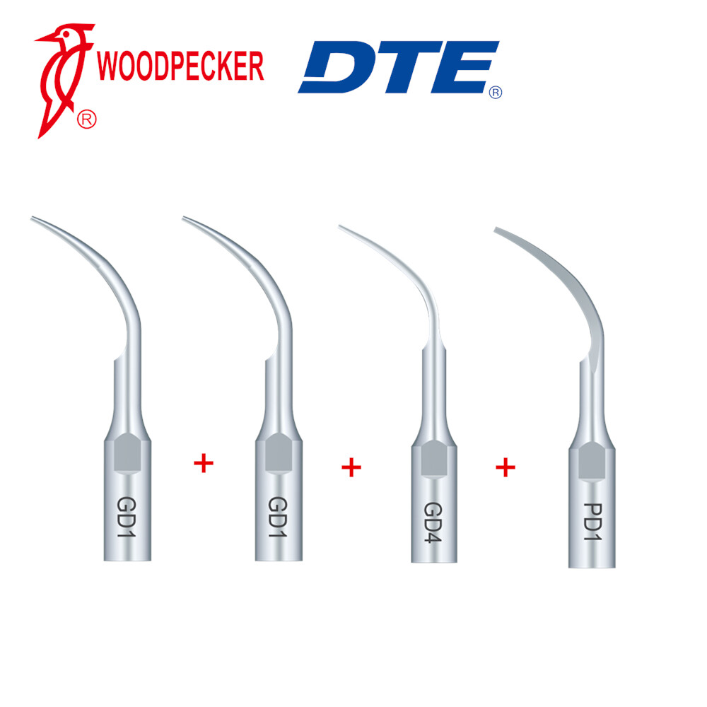 Woodpecker DTE Dental Ultrasonic Scaler Tips Kit GD1*2 GD2 GD4 PD1 Assorted