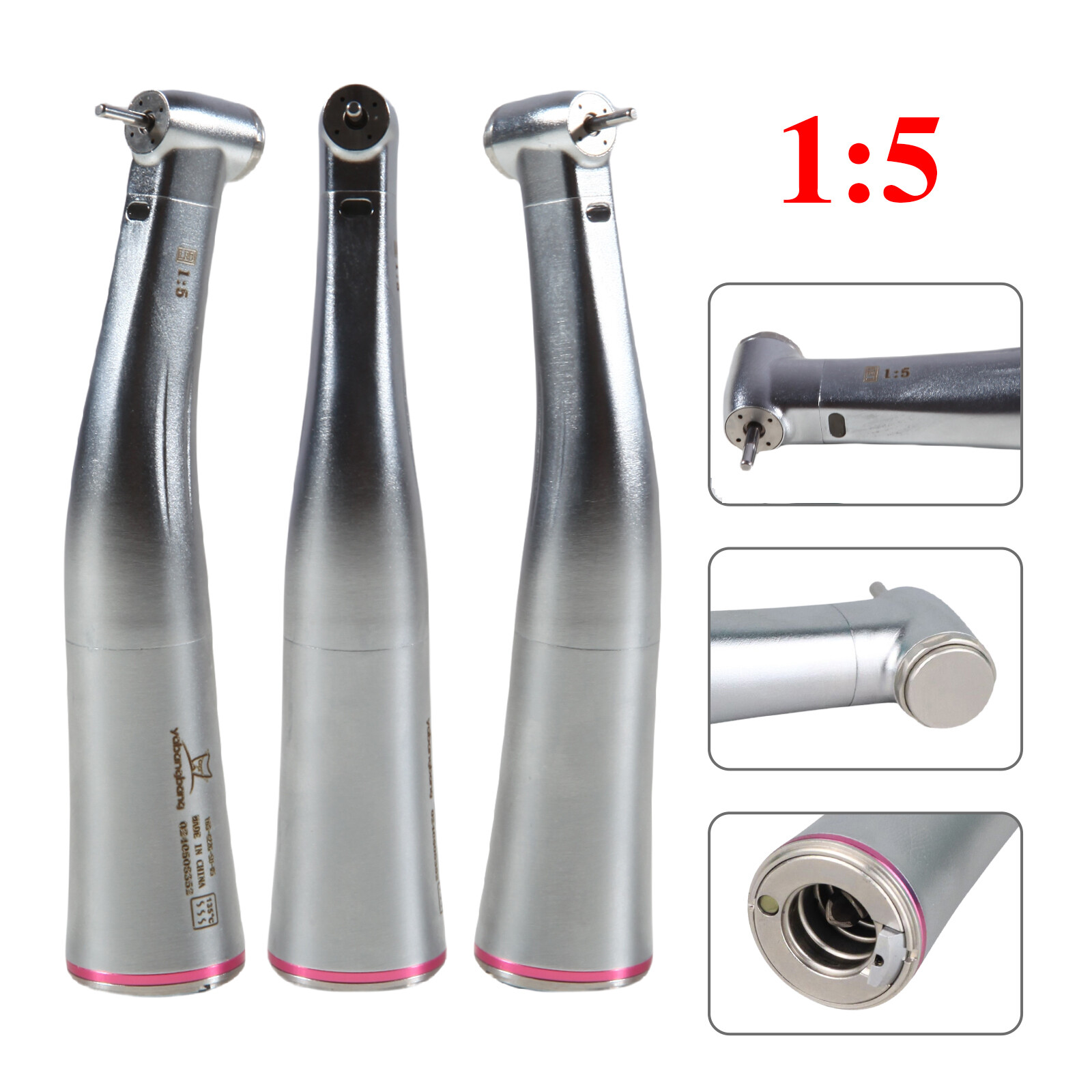 Yabangbang 1:5 Contra Angle Electric Dental Handpiece Fiber Optic Mini Head