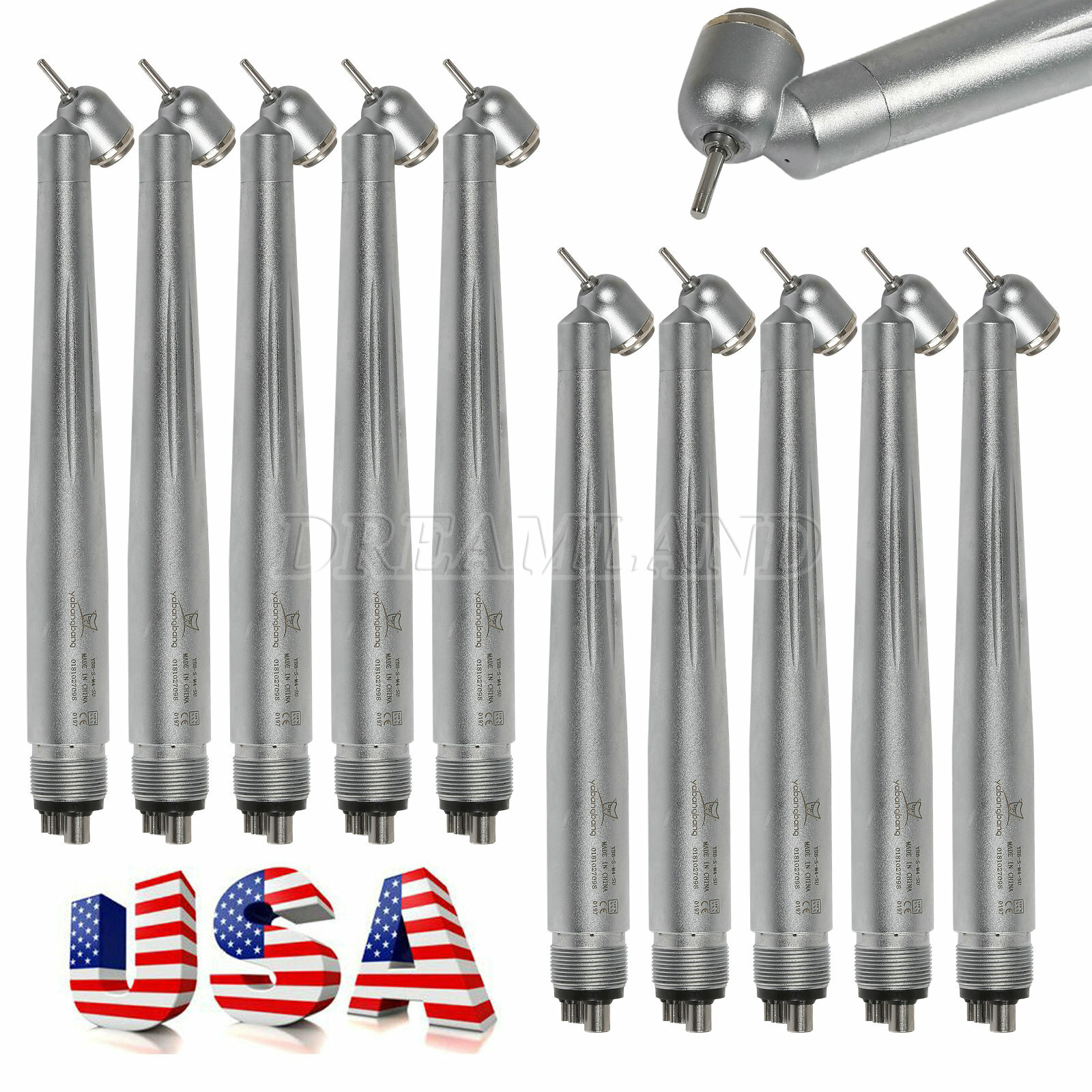 Yabang Dental 45 Degree Surgical High Speed Handpiece Push Button 4Hole 1-10 pcs