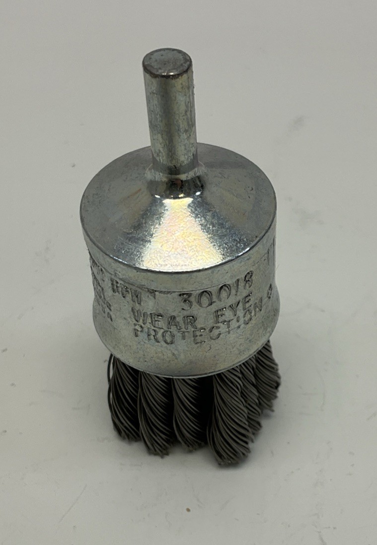 OSBORN Steel Bristle Knotted End Brush 1″ RUFTUF .020 Wire 1/4″ Stem – (RE201)