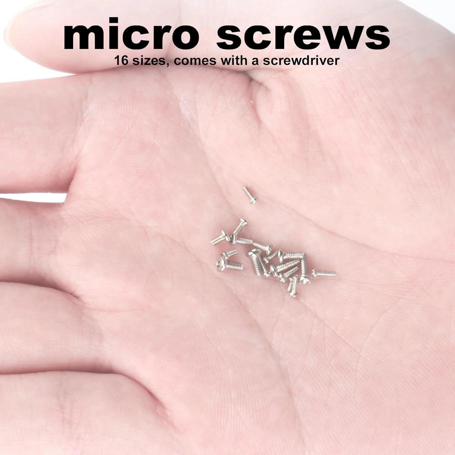 800 Pcs Tiny Screws for Electronics Micro Small Mini Phillips Pan Head Machine