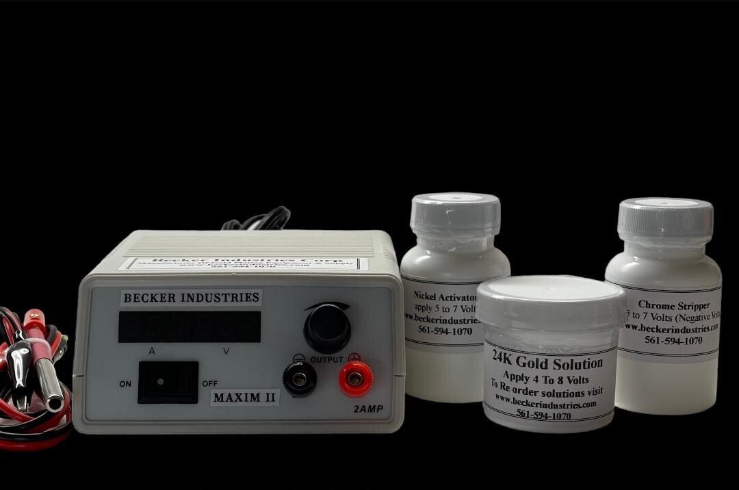 24kt Gold Plating Kit, 24K Electroplating Kit, includes Gold solution
