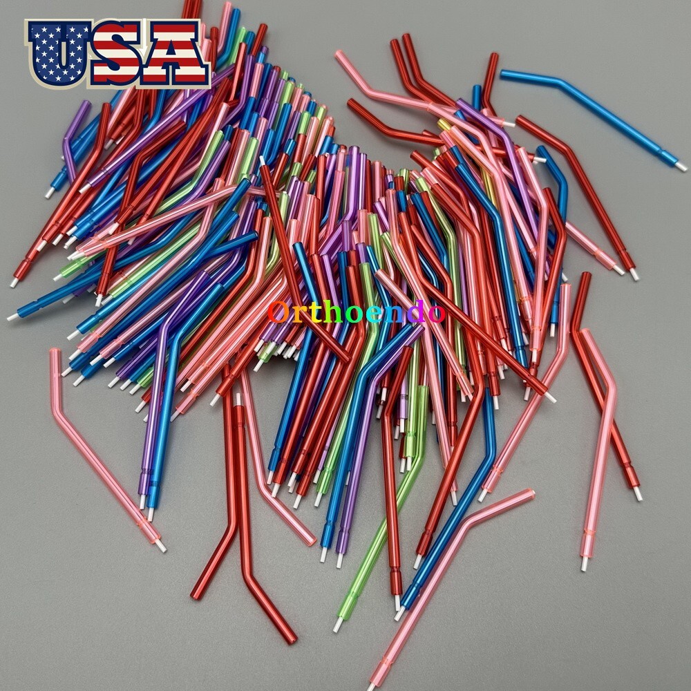 Dental 3-Way Air Water Syringe Disposable Spray Tips Triple Nozzles Tubes 250Pcs