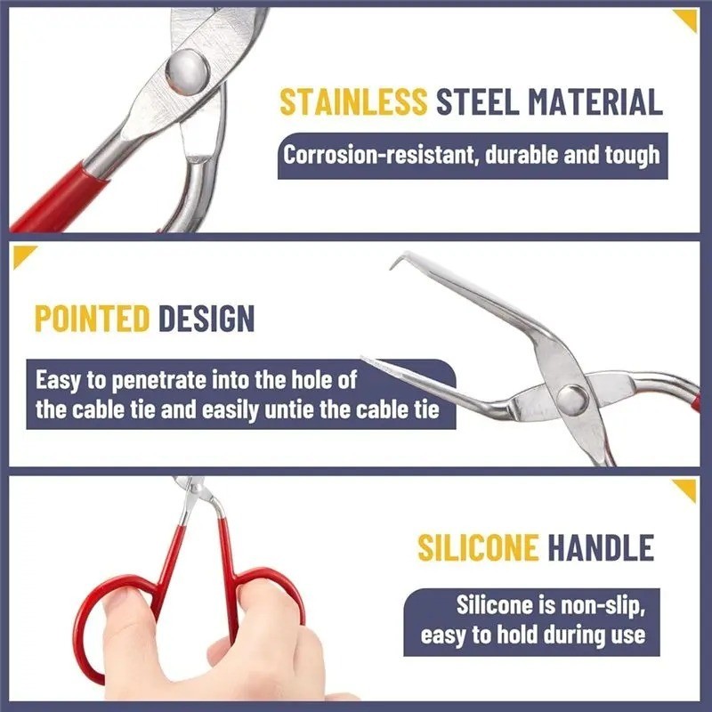 Hot Trend-Cable Tie Opener Zip Tie Cable Tie Remover Tool Stainless Steel Zip Ti