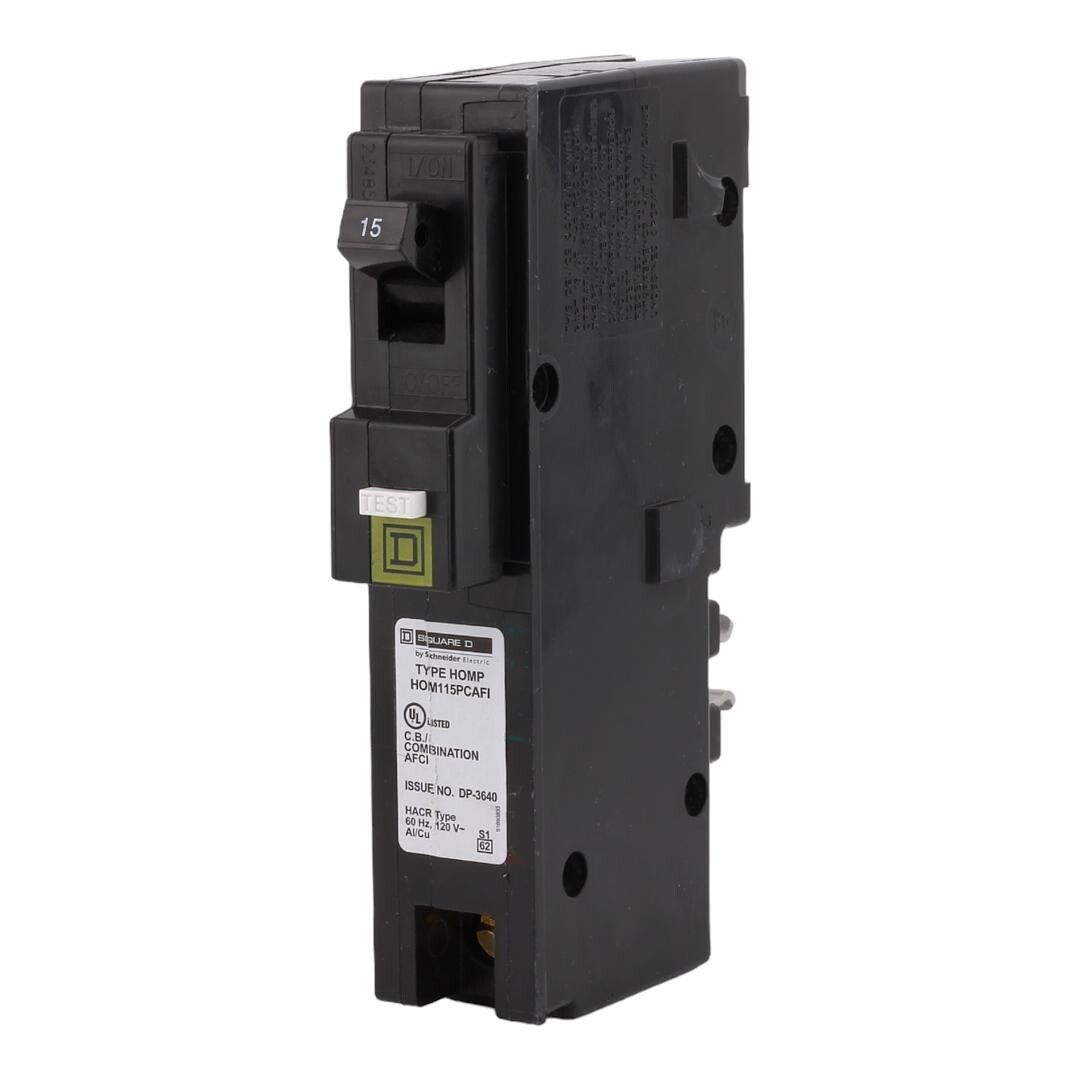 NEW LOT OF 10 Square D HOM115PCAFI Plug-On Neutral 15 Amp 1 Pole circuit breaker