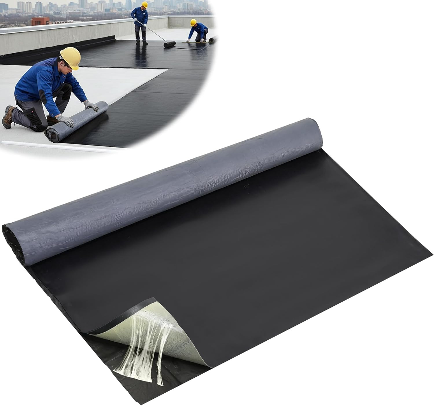 50 Mil EPDM Rubber Roofing Materials, Self-Adhesive Waterproofing Membrane for R