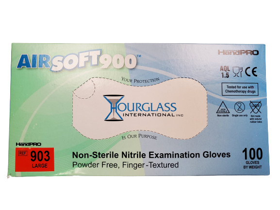 100 Count✔ AirSoft900 Blue Nitrile Exam Gloves Powder Free, Medium, Large, XL