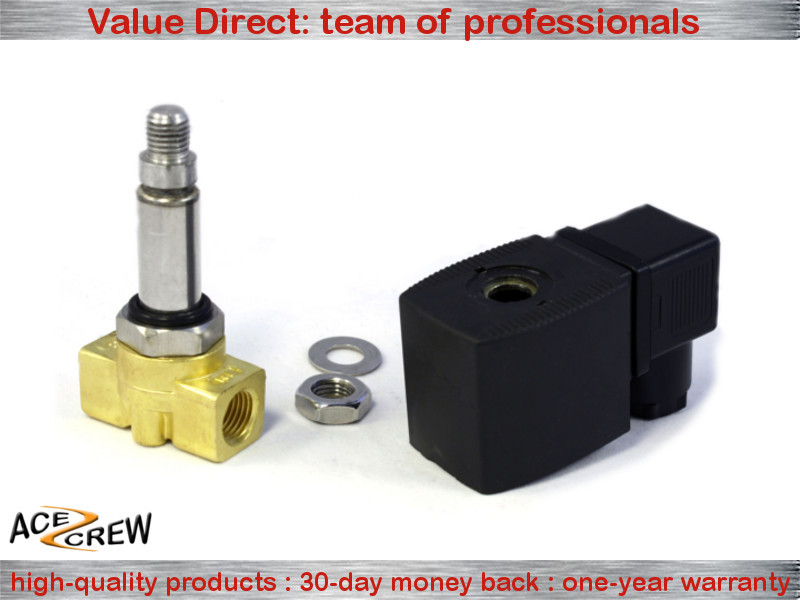 VITON 1/4 in 110V-120V AC Brass Solenoid Valve NPT Gas Water Air Normally Closed