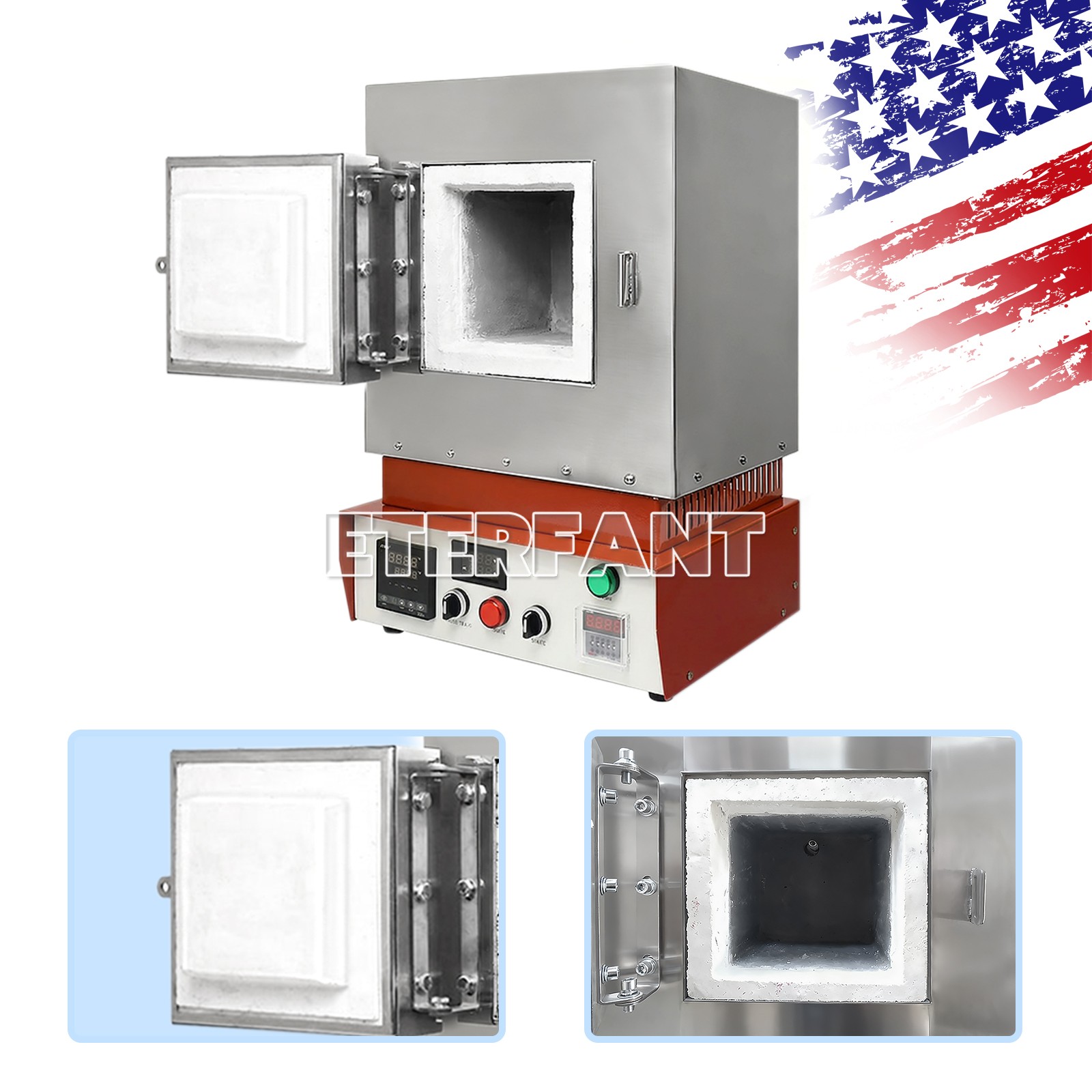 2000W/3000W Dental Lab 1100℃ Burnout Furnace High Temperature Fiber Ceramic Oven