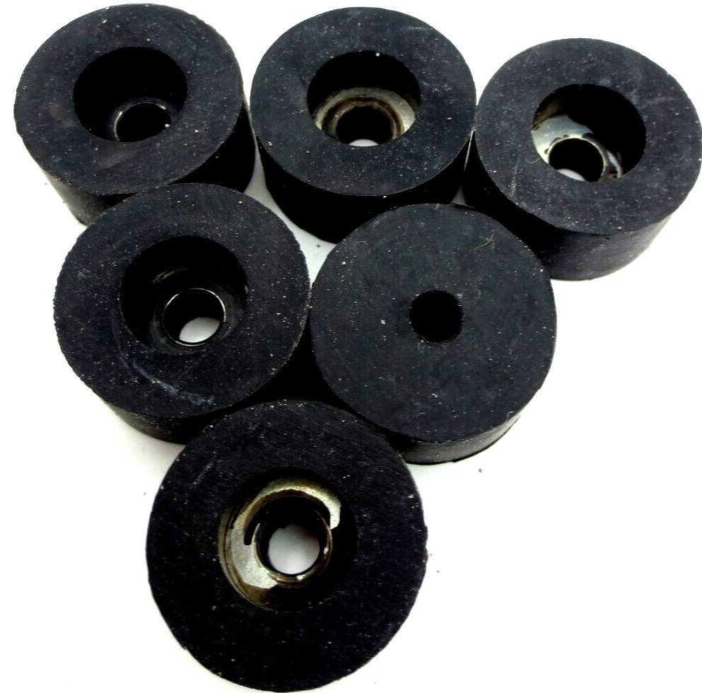 Screw on Rubber Bumper Pad Has 3/16″ Screw Hole – 1″ Pad, 1/2 Tall – Free Ship!