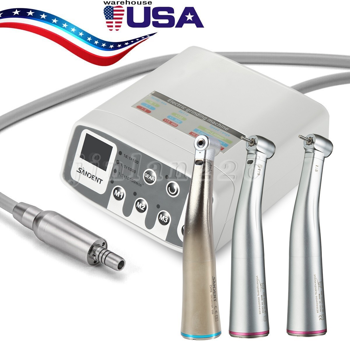 NSK Style Dental Brushless LED Electric Micro Motor/1:5 Increasing Handpiece UPS