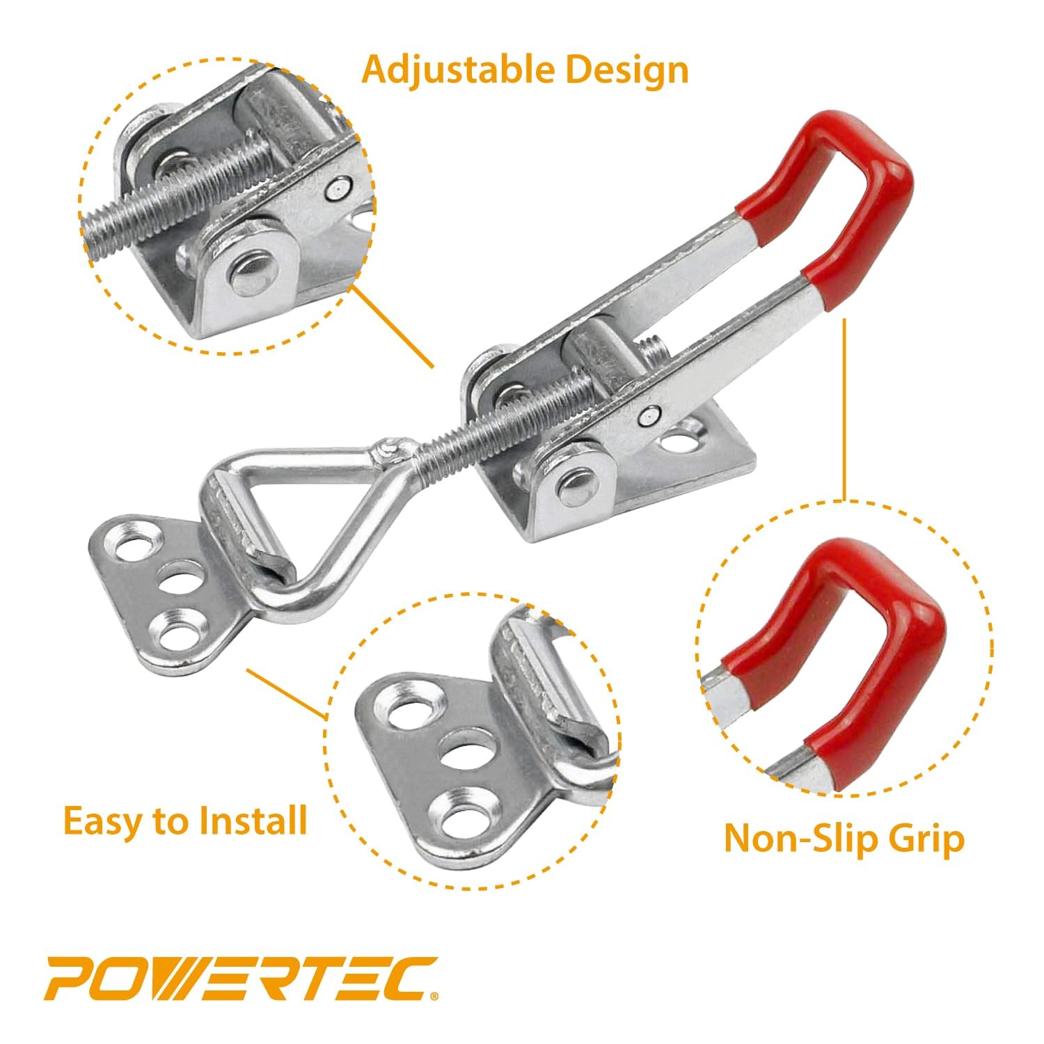 Toggle Clamp HeavyDuty 220 Lbs Pull Action Latch 4 Pcs for Cabinet Doors