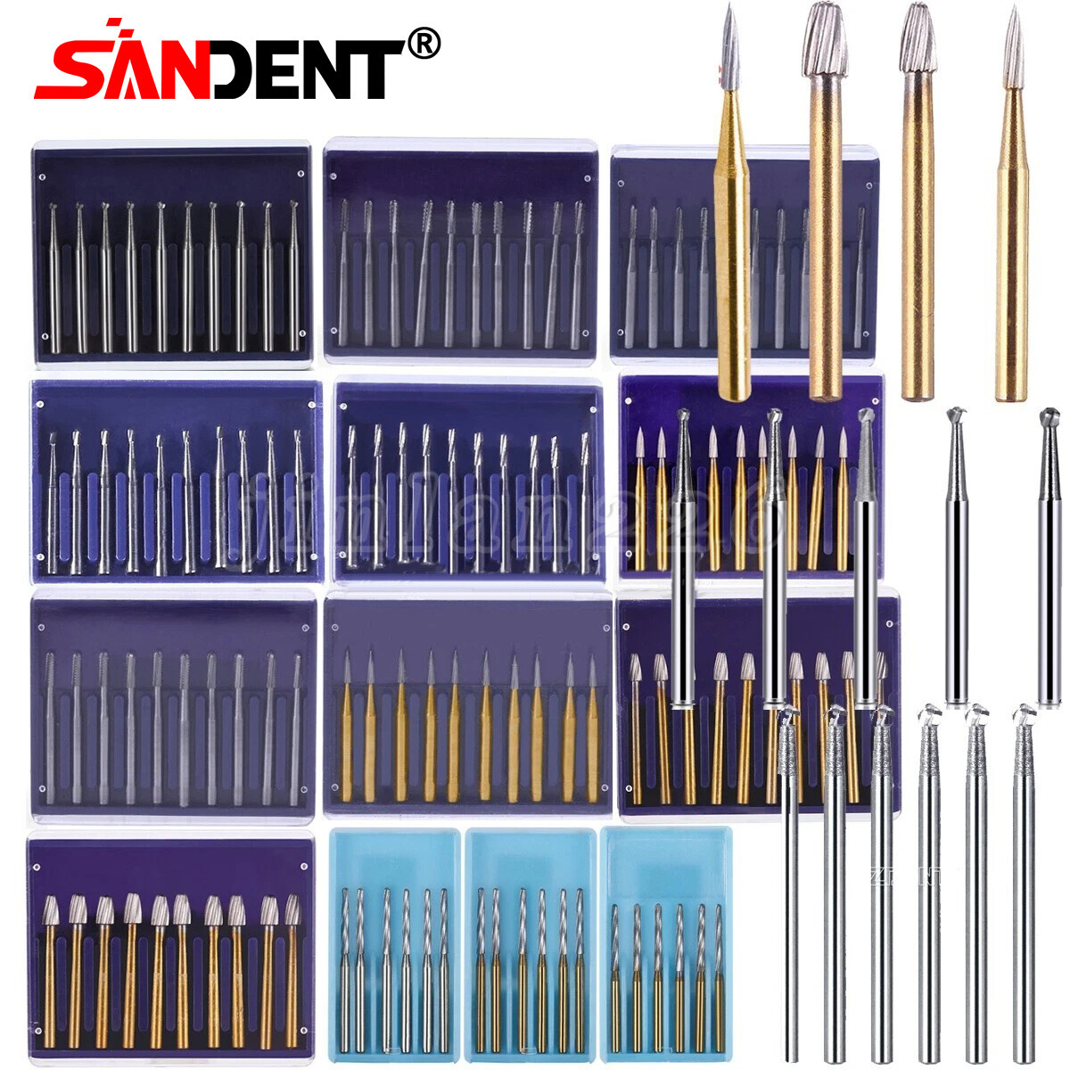 Dental Burs FG1-5 7901 7406 High Speed Round Tungsten Carbide Burr Friction Grip