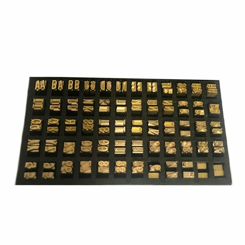 120pcs 2*4*15mm Hot Stamp Copper Letters Thermal Ribbon Printing Font