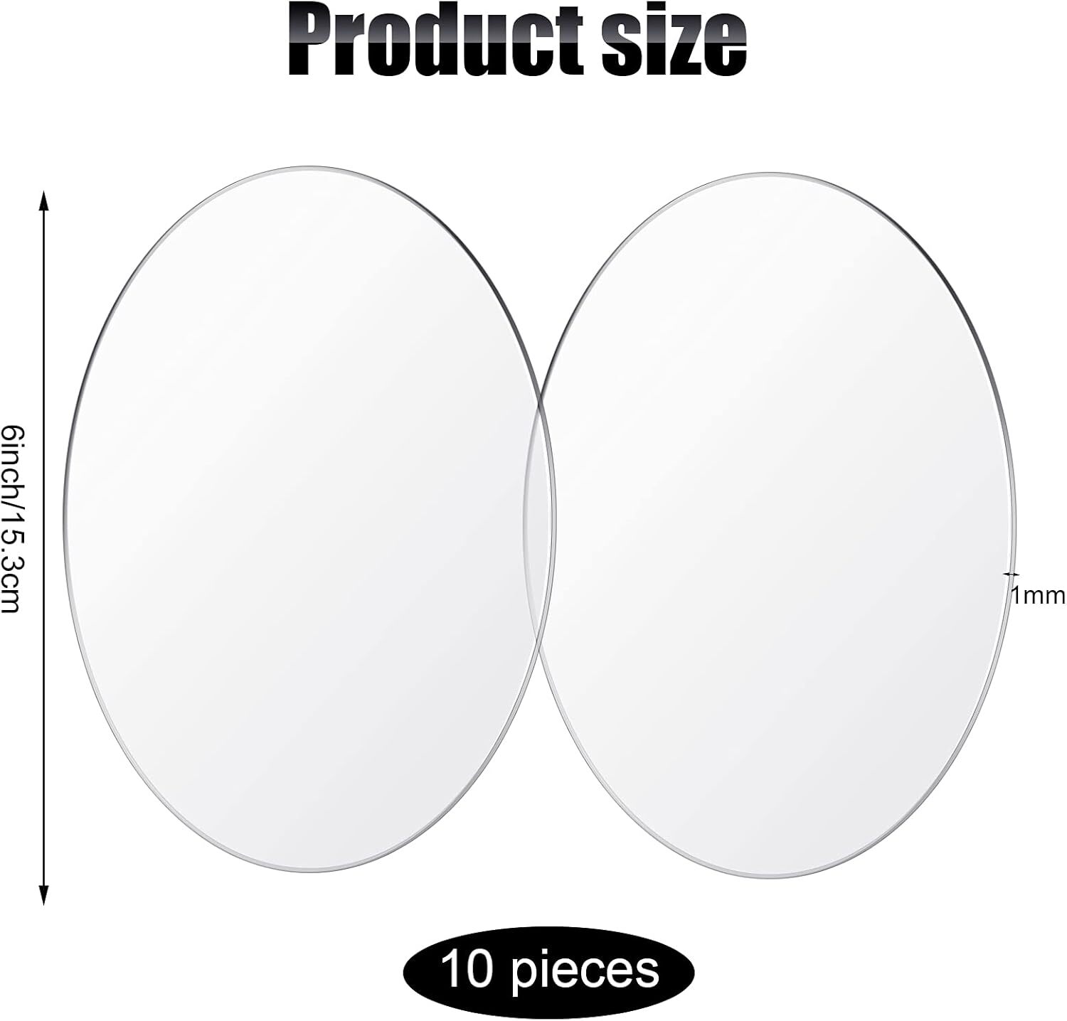 10 Pieces 6 Inch Clear Acrylic Circle Sheet Acrylic round Disc Acrylic Circle