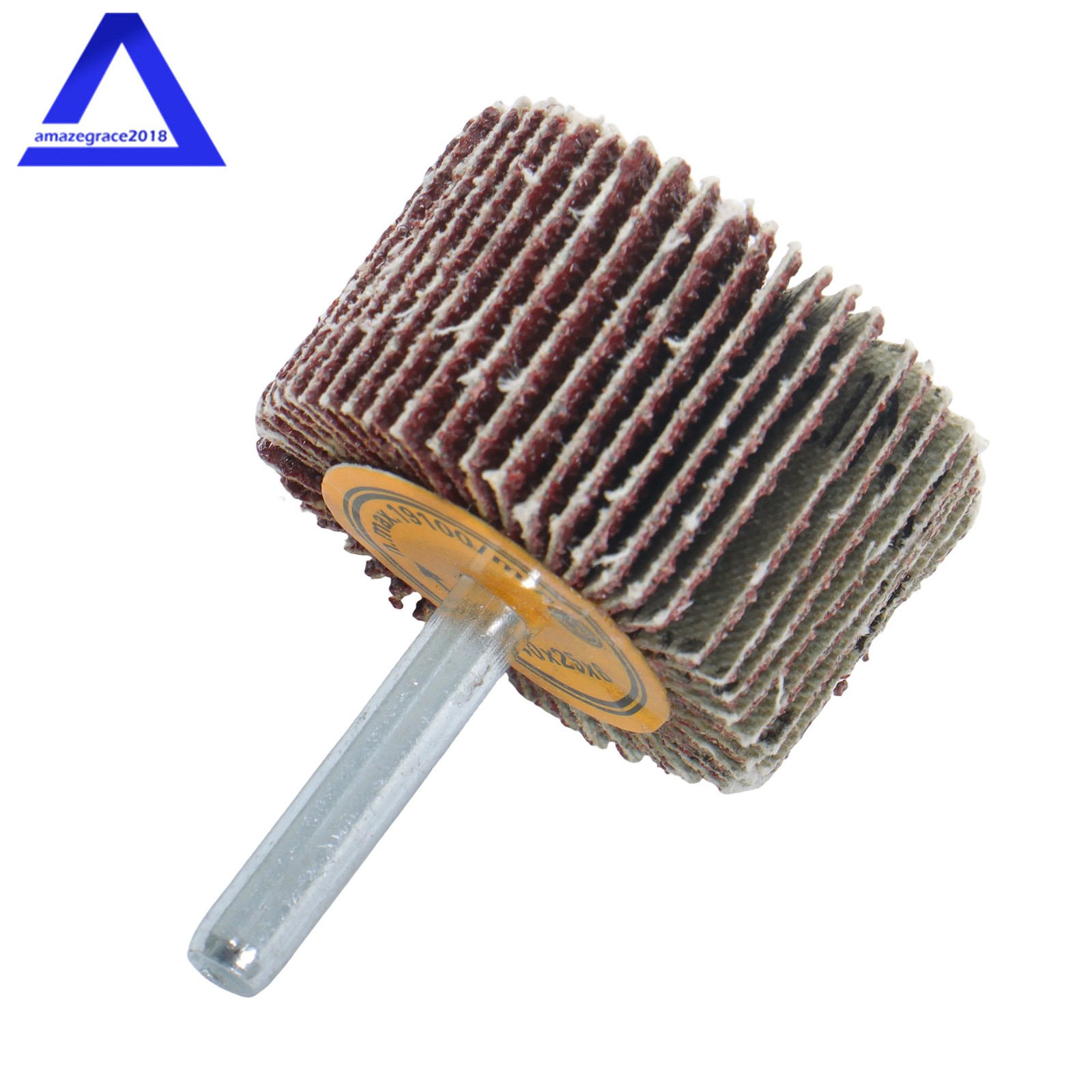 Aluminum Oxide Shank Mounted Flap Wheels, 1-1/2″ × 1″ × 1/4″, 60 Grit (5 Pack)