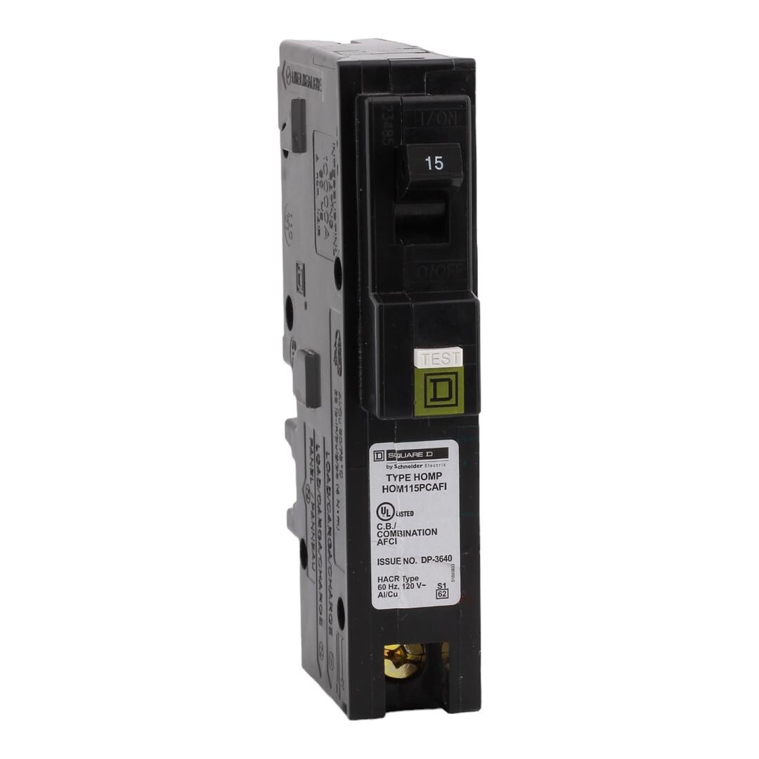 NEW LOT OF 10 Square D HOM115PCAFI Plug-On Neutral 15 Amp 1 Pole circuit breaker