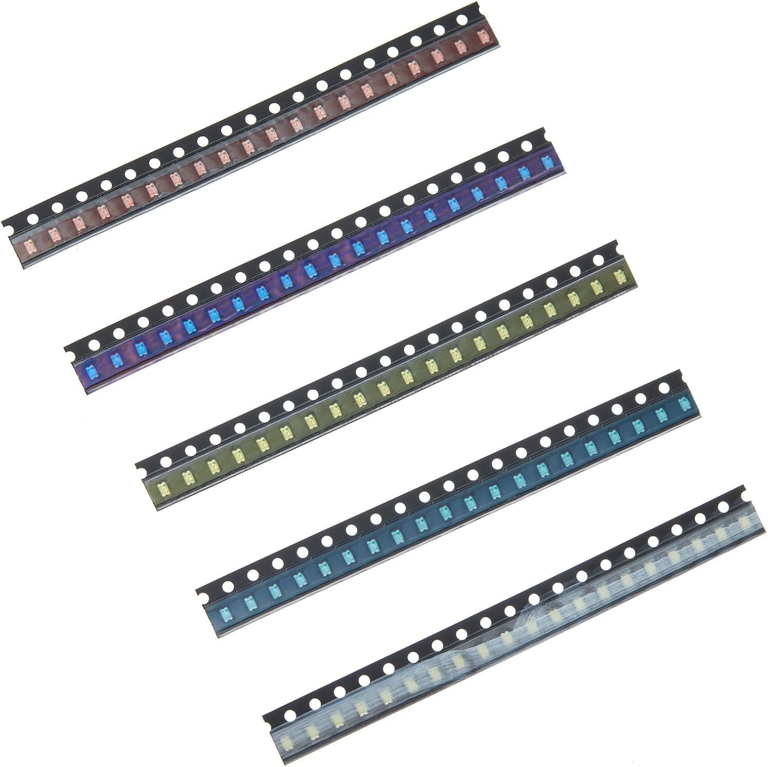 100Pcs 5 Types Colors 0805 Red Yellow Blue Green White SMD LED Diode Lights Chip