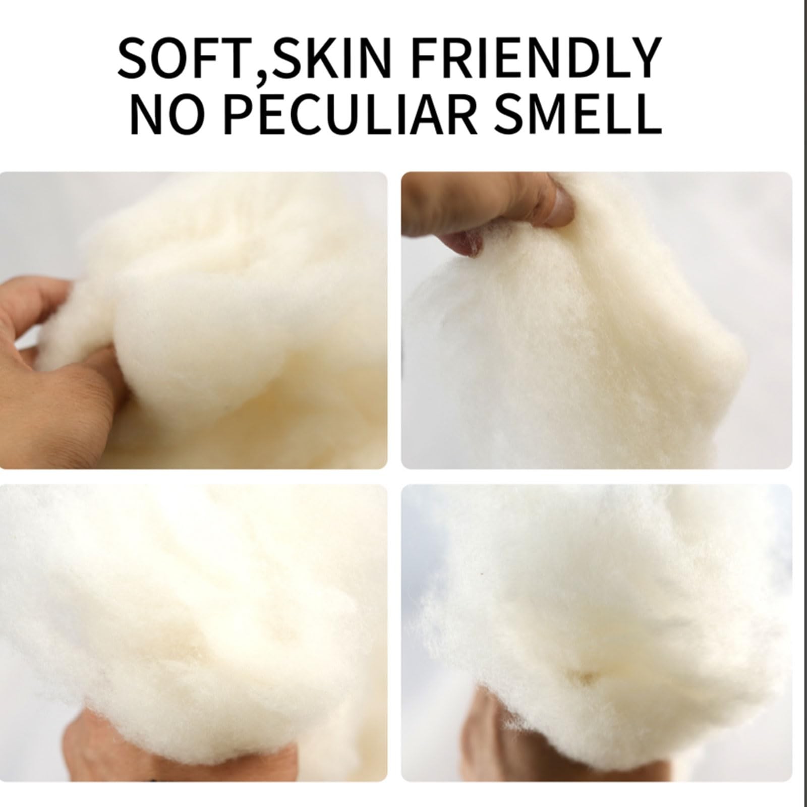 Natural Wool Stuffing for Stuffed Animals – 100% Organic Wool Batting Filler …