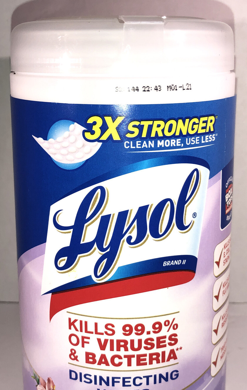 Lysol Wipes Early Morning Breeze Scent-3X Stronger-80 Wipes-Kills 99%-SHIP24H