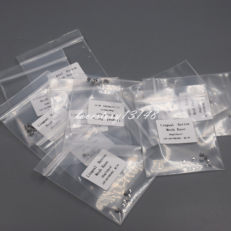 100 Pcs/10Packs Dental Orthodontic Lingual Buttons Bondable Round Base Monoblock