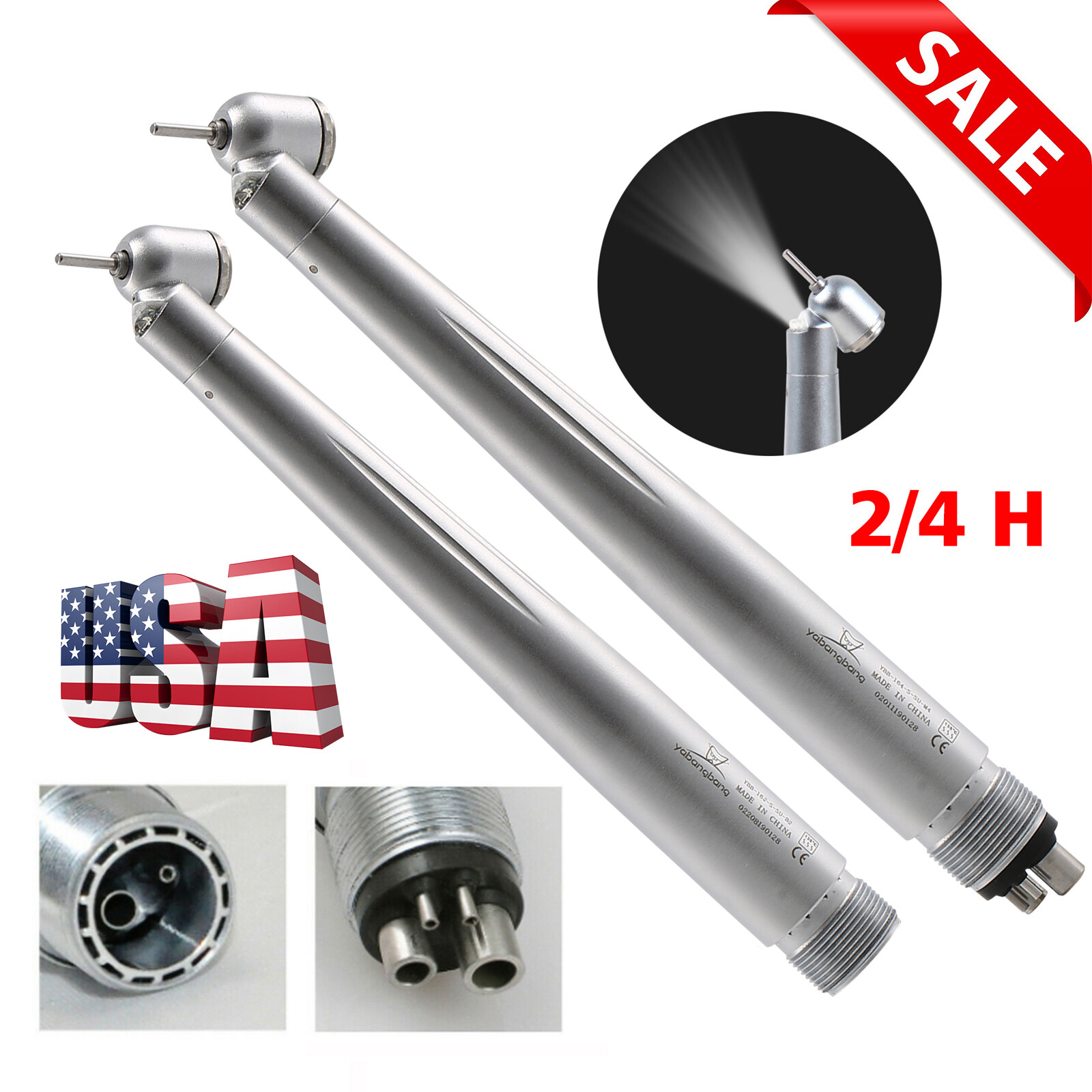 NSK Type Dental PANA MAX 45 Degree High Speed LED Handpieces Push Button 2/4H sk