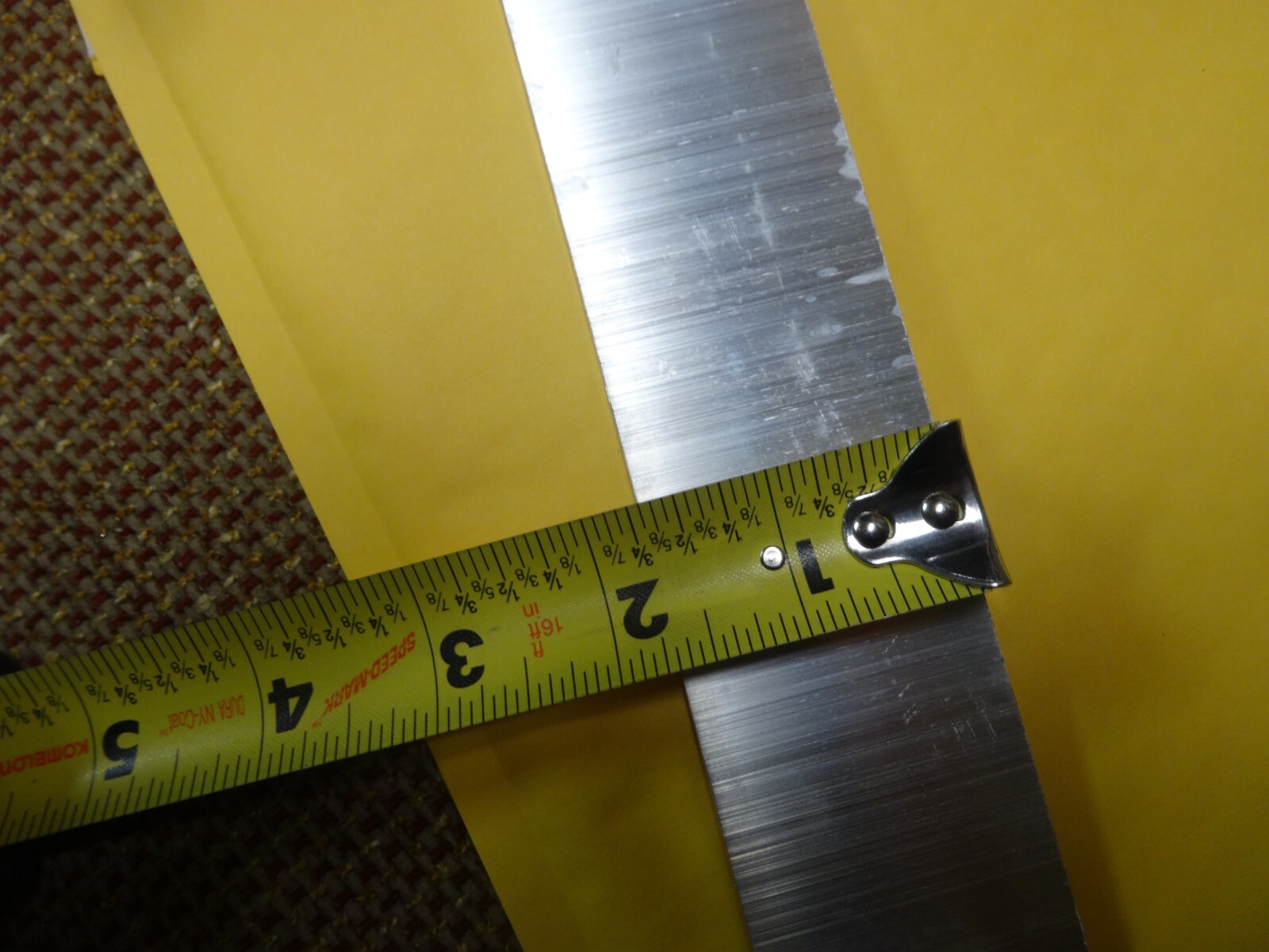 2″ X 7 1/2″ ALUMINUM ANGLE 1/8″ THICK 1 1/2″ IN LENGTH (4 PIECES)