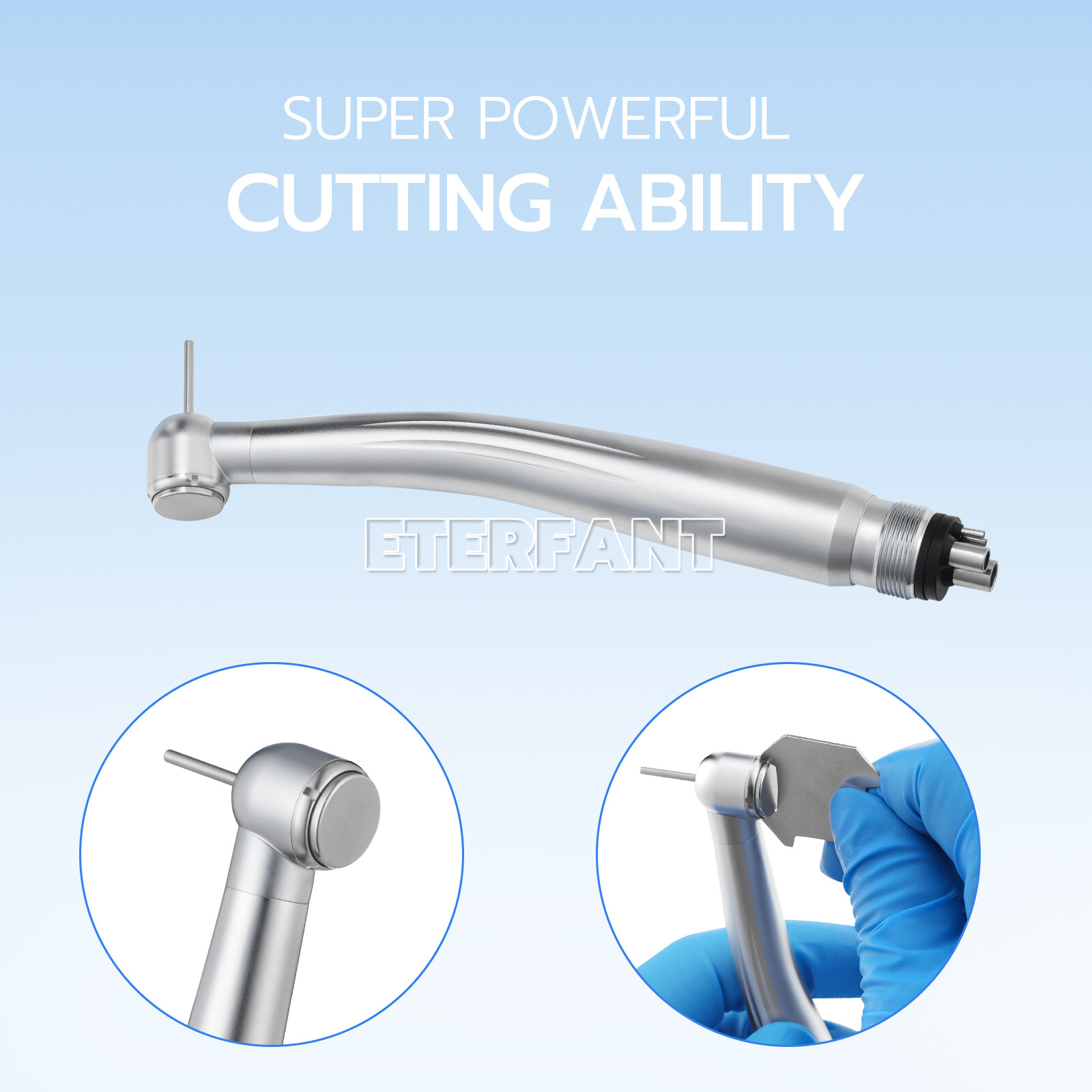 ENTERFANT Dental Air Turbine/NSK Style High Speed Handpiece Fiber Optic LED 4H