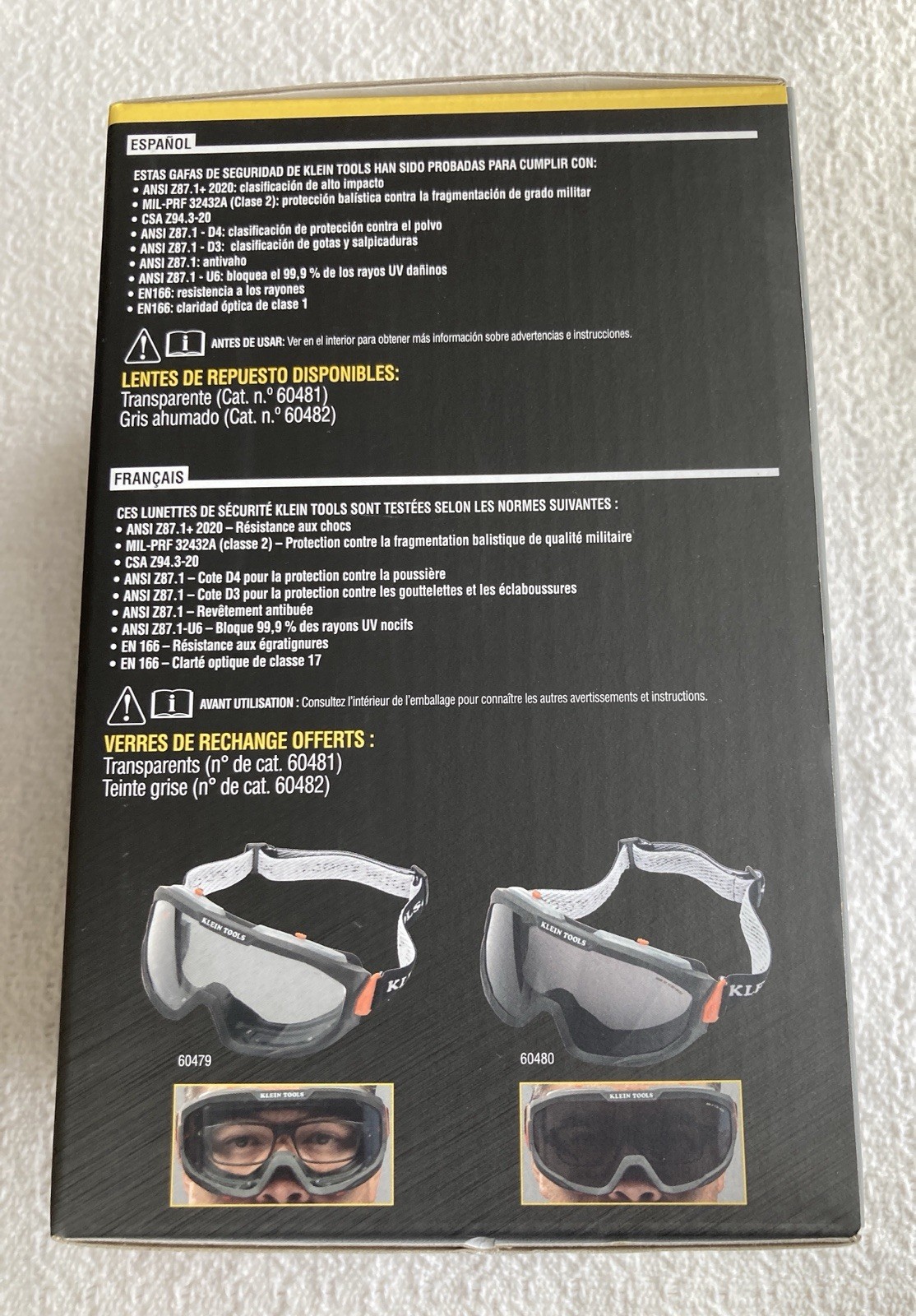 Klein Tools Safety Goggles Over The Glasses OTG Unisex One Size Adjustable Vents