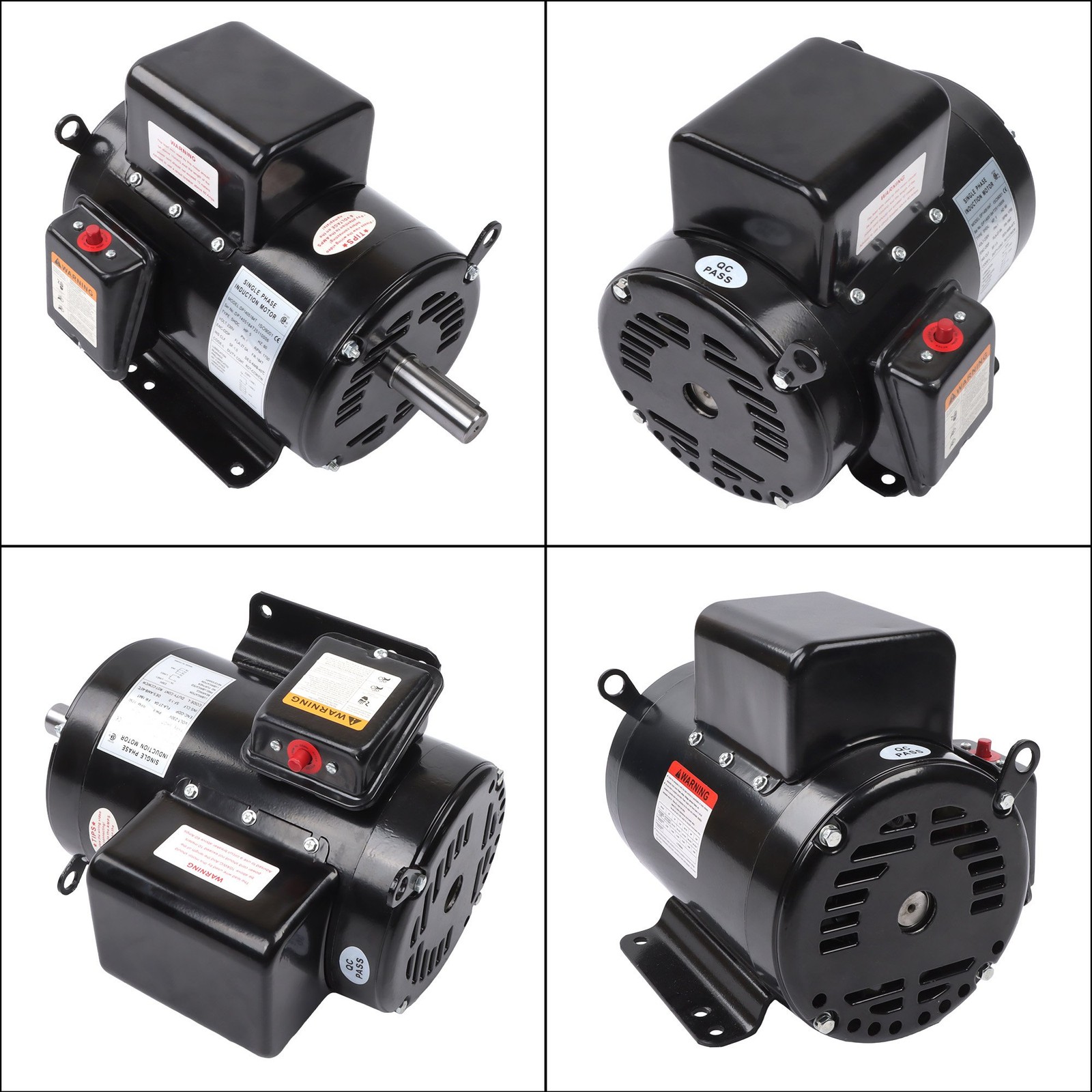 5 HP Single Phase ODP Compressor Motor 184T Frame 208-230V 60Hz Industrial