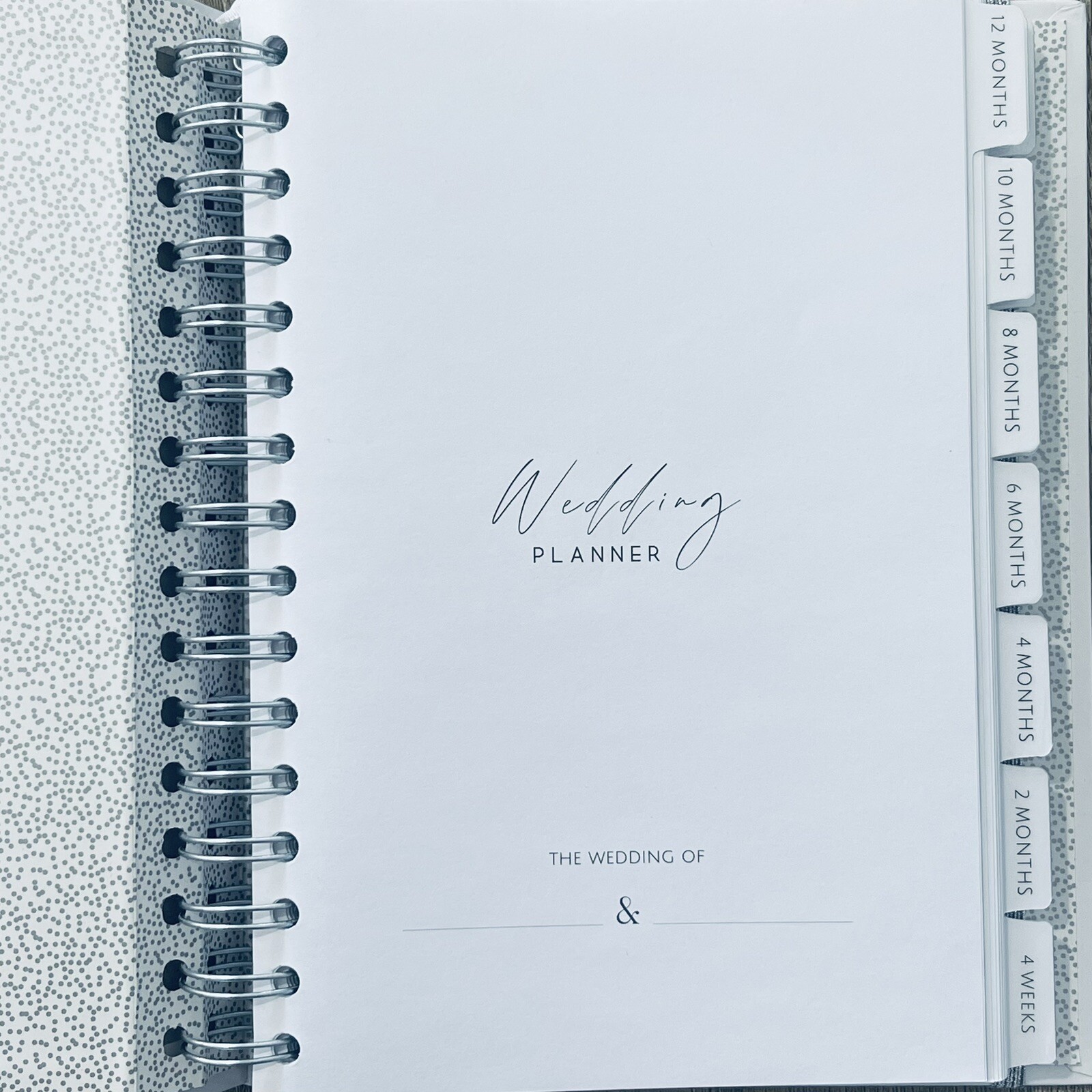 Wedding Planner White & Leaves Organizer Guide Book for The Bride To Be