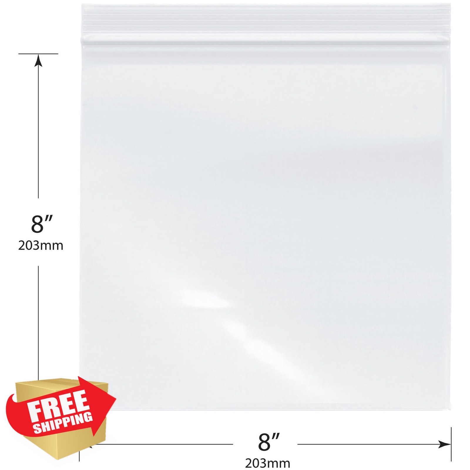 Plymor 8×8 4 Mil Zipper Bags 500 Count