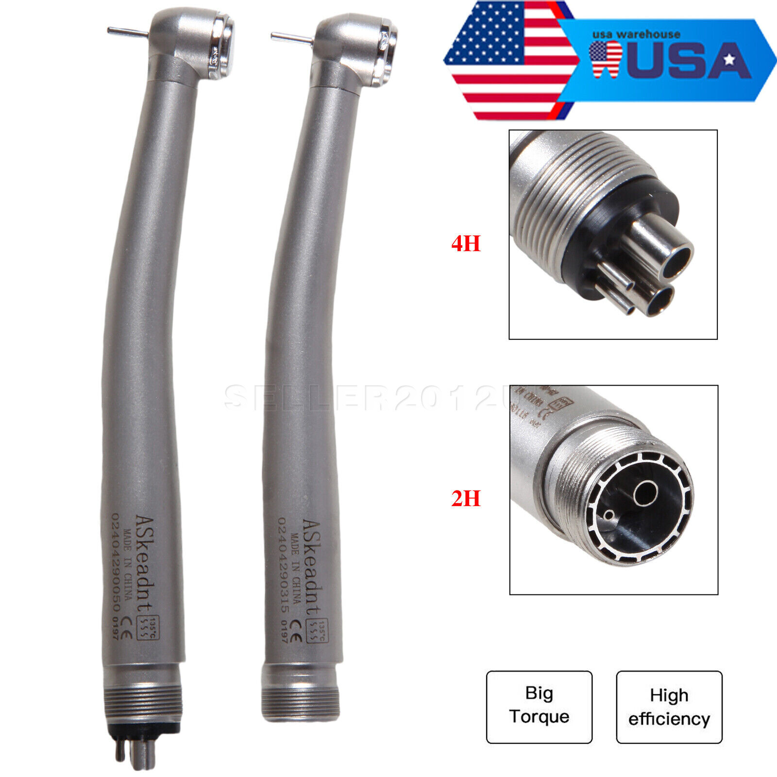 Dental Pana-Max Style High-Speed Handpiece Air Turbine 2/4 Holes Single Spray
