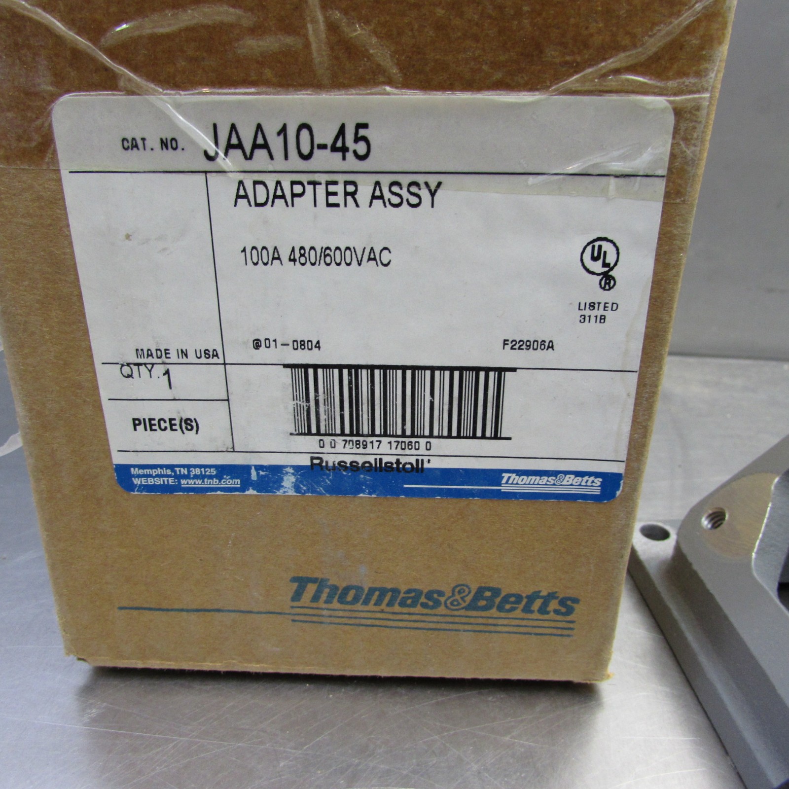 T&B Russellstoll JAA10-45 J-Line 45 Degree Vertical Angle Assy 100A 480/600VAC