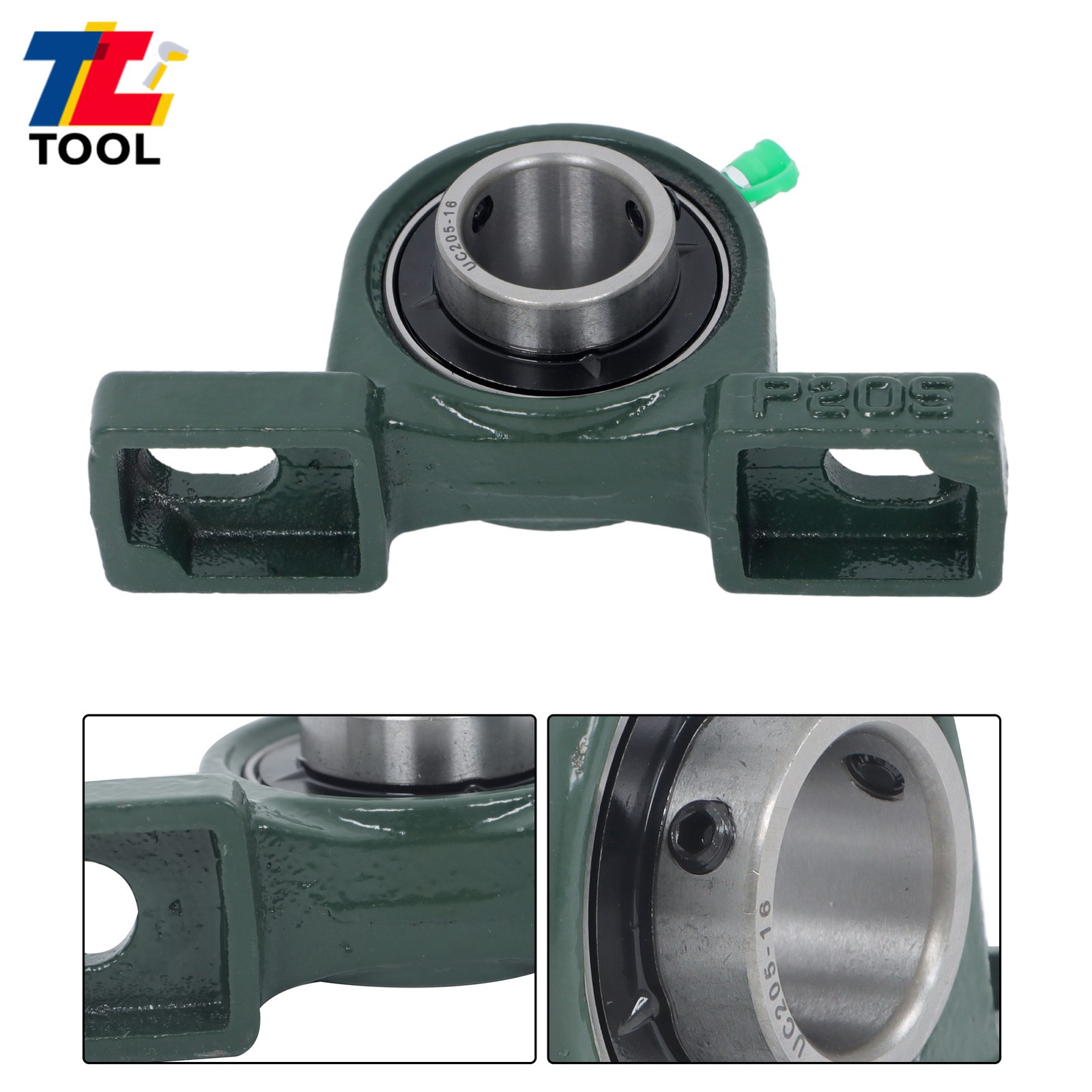 4pcs UCP205-16 Pillow Block Bearing 1″ Bore Solid Base 2-Bolt Self-Aligning