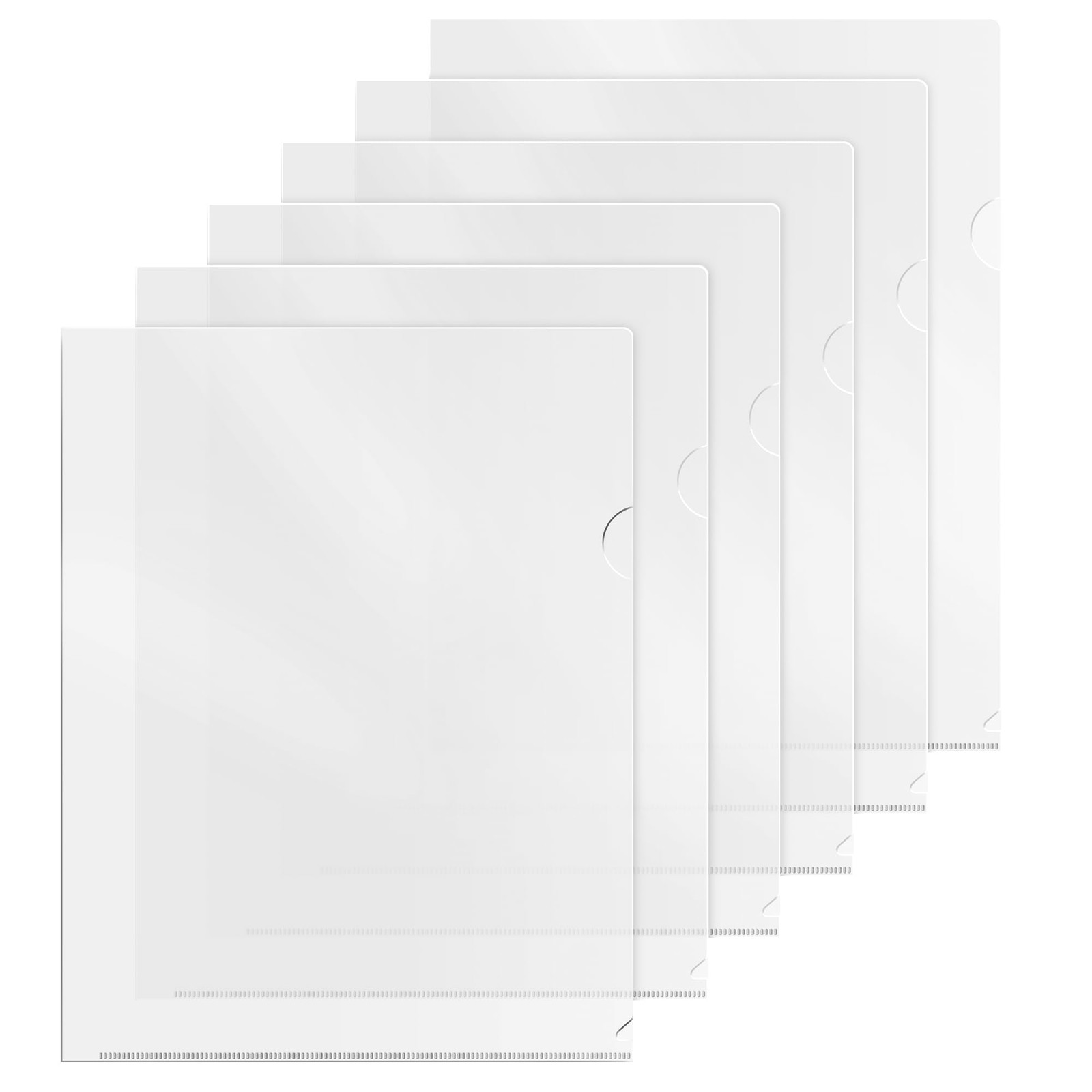 Clear Folders for Documents, Plastic 8.5×11 File Sleeves for Document Protect…