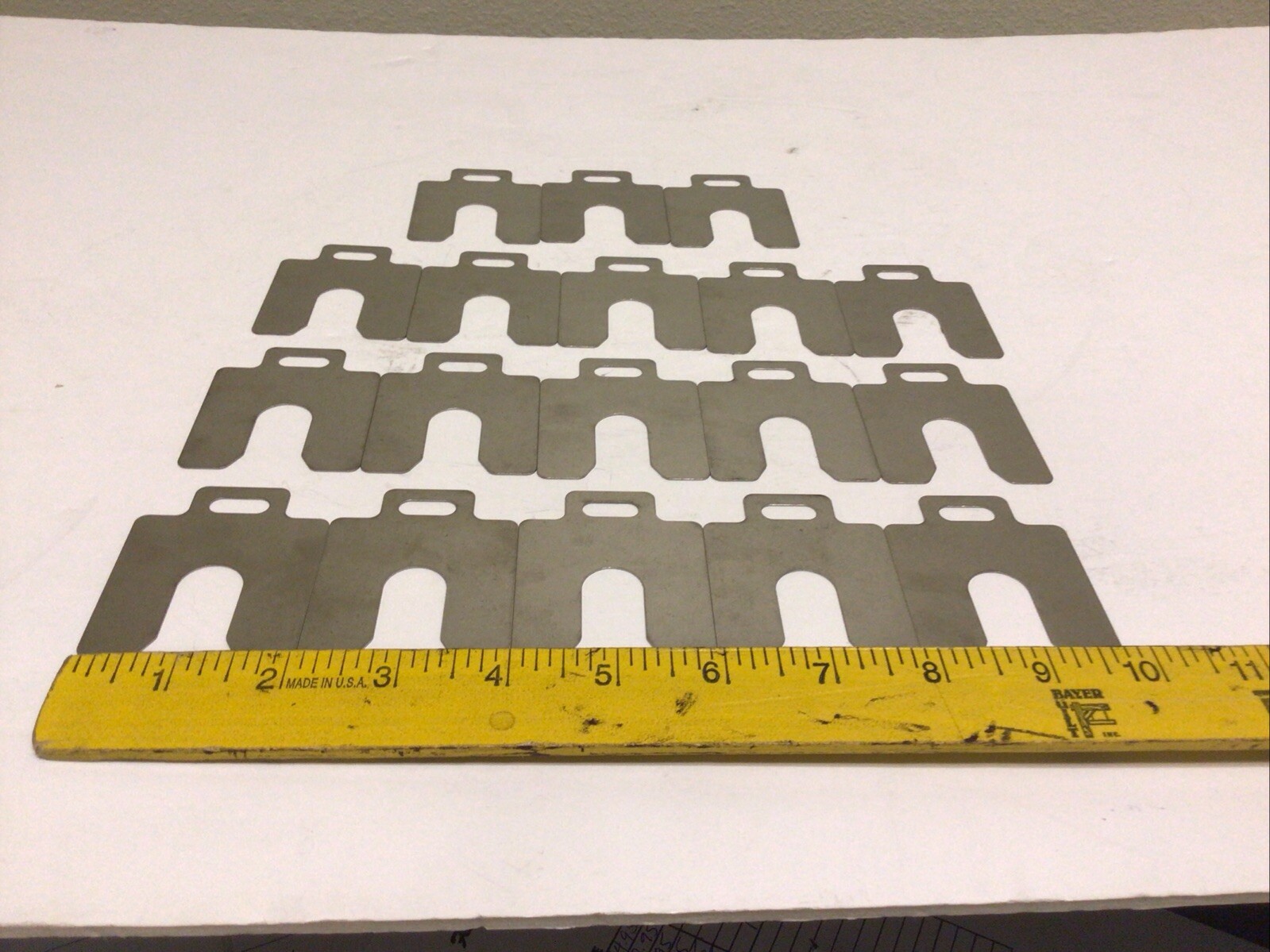NEW, (LOT OF 18) MAUDLIN PRODUCTS MSA025 A-2 X 2″ X 0.004″,20 PACK SLOTTED SHIM