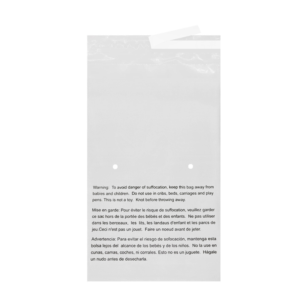 1-10000 EcoSwift Self Seal Suffocation Warning Clear Poly Bags Choose Size