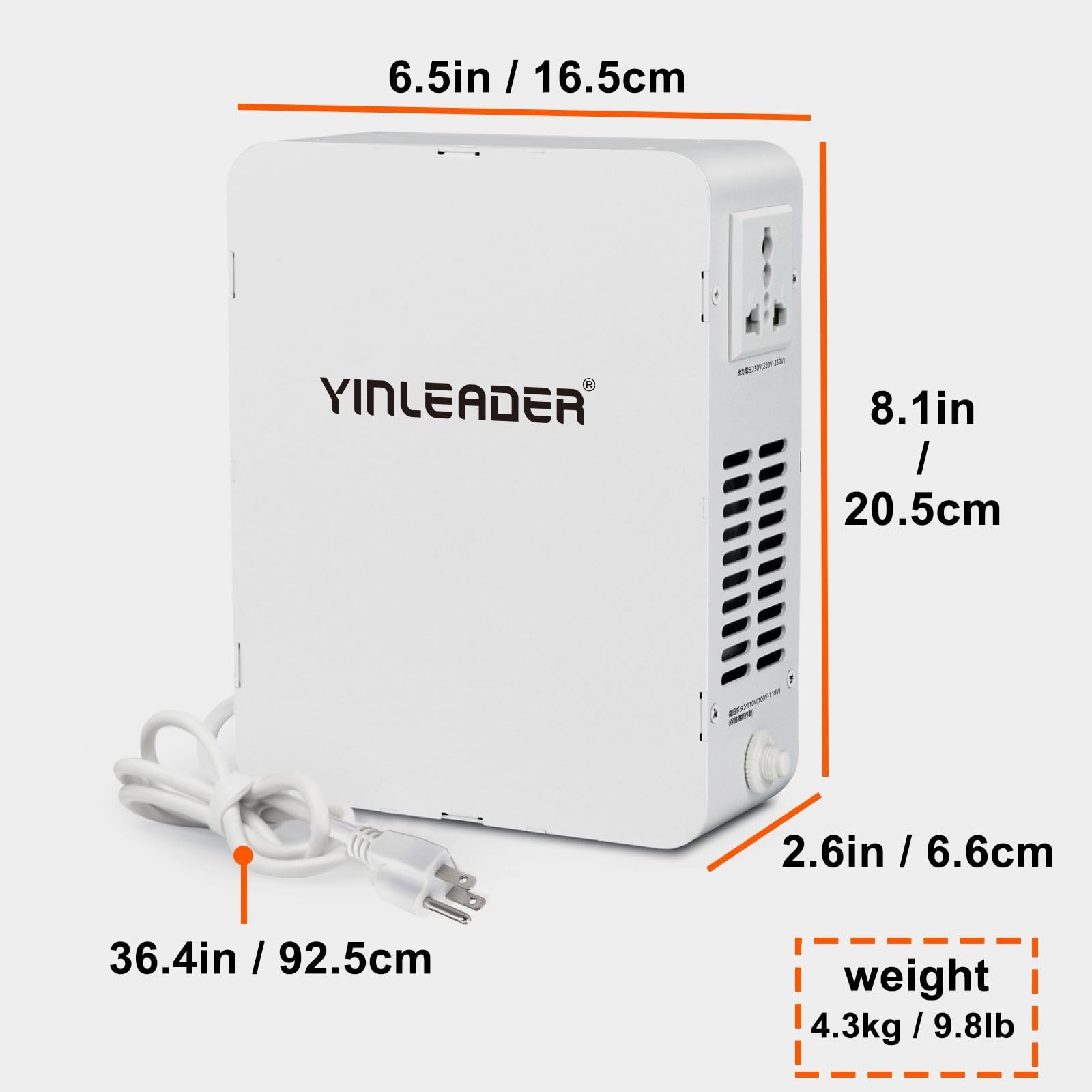 Yinleader Voltage Converter 120V to 240V OR 110V to 220V Step Up Transformer …