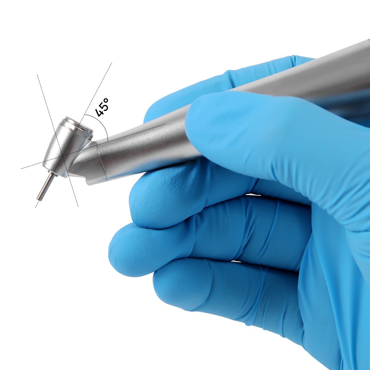 AZDENT Dental Optic Fiber 1:4.2 Increasing Handpiece 45°Angle Fit FG 1.6mm burs