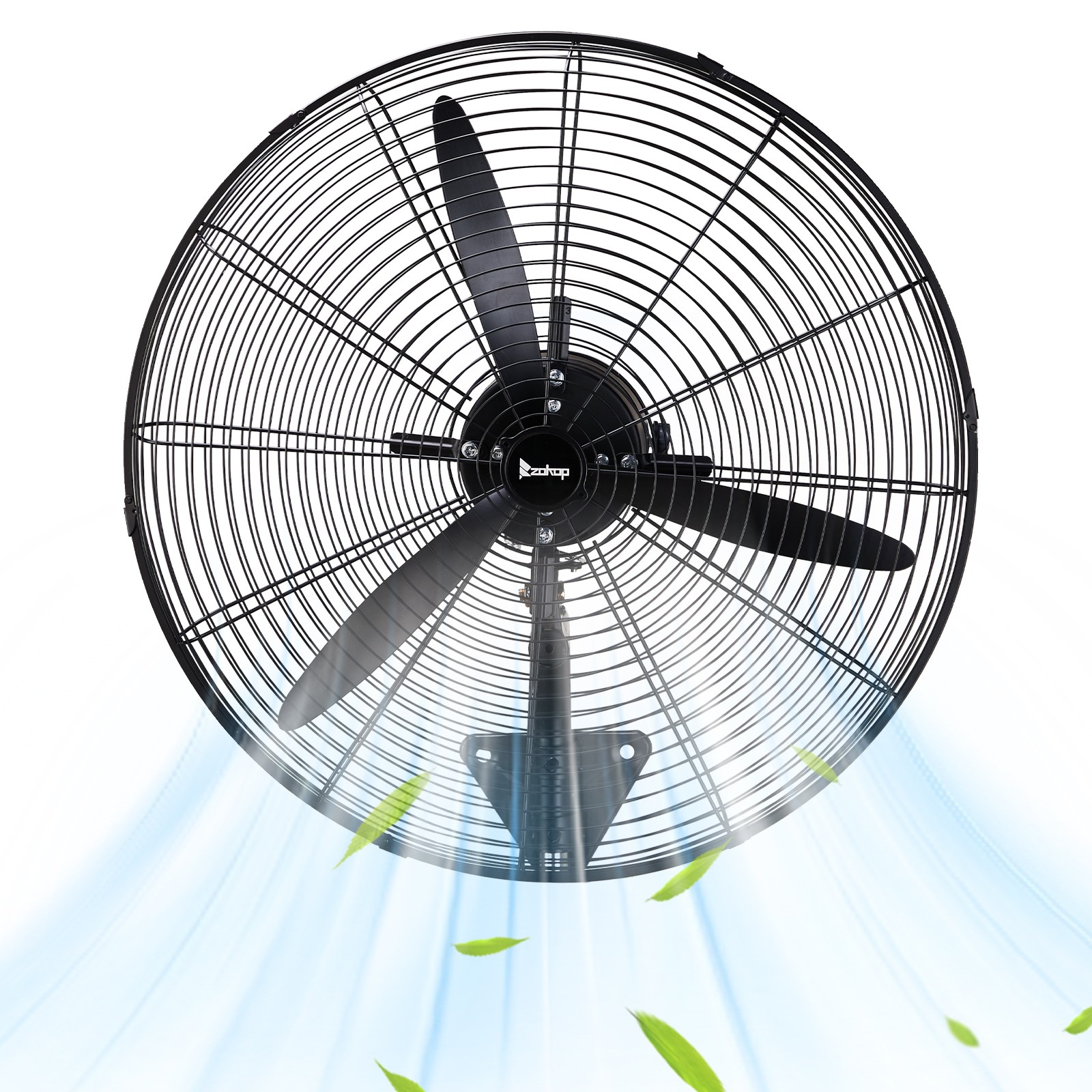 30″ Oscillating Wall Fan, 12974 CFM High Velocity Industrial Heavy Duty Shop Fan