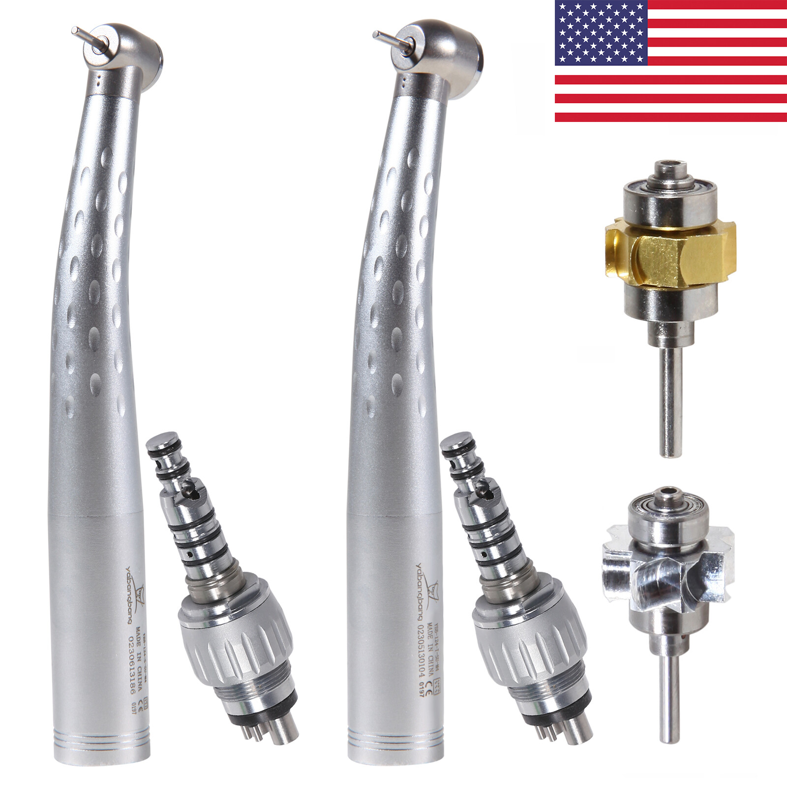 KAV Style Dental High Speed Handpiece and 4 Hole Quick Coupler 360° Swivel CY