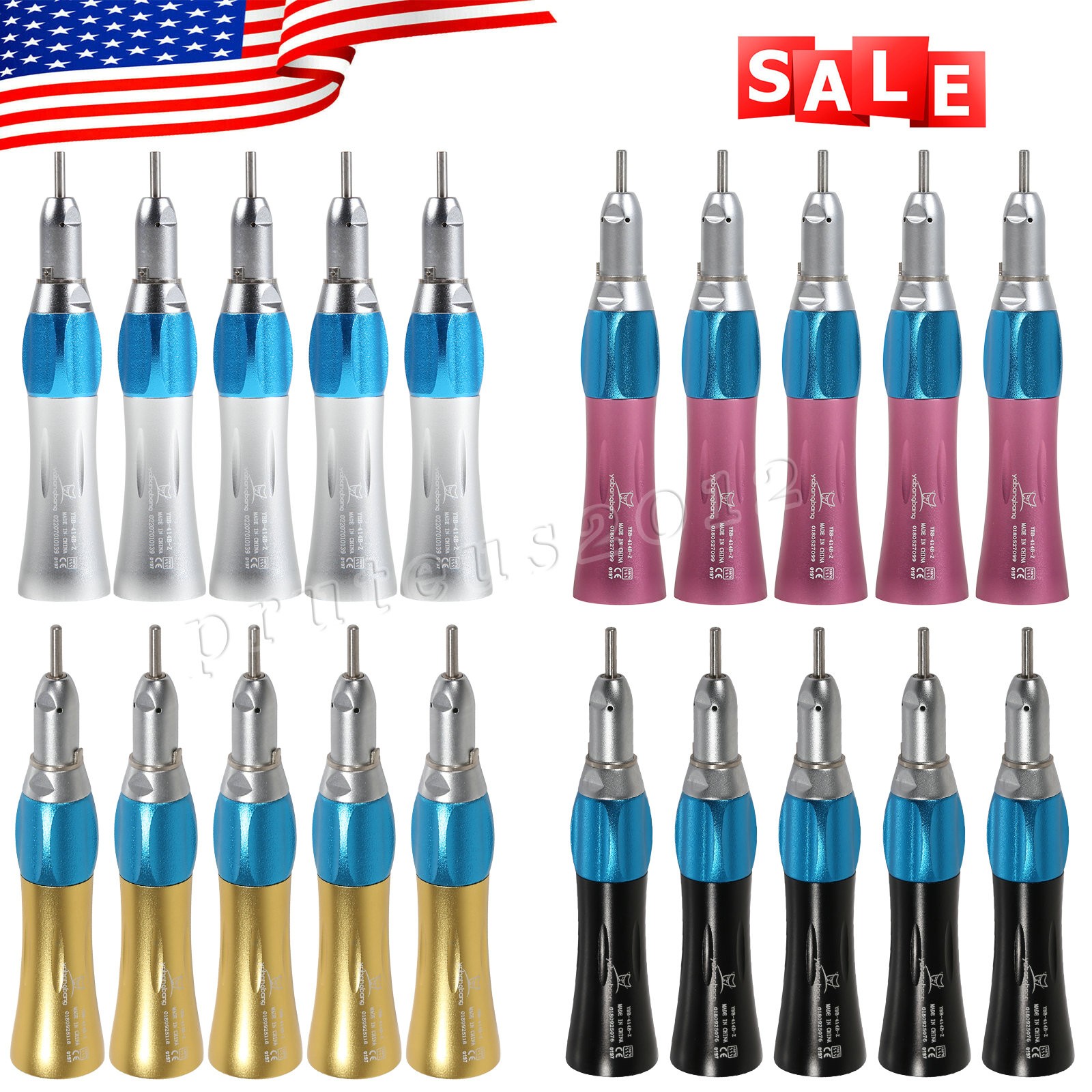 Dental slow low speed Straight Handpiece Nose Cone Fit NSK E-type Motor Colors
