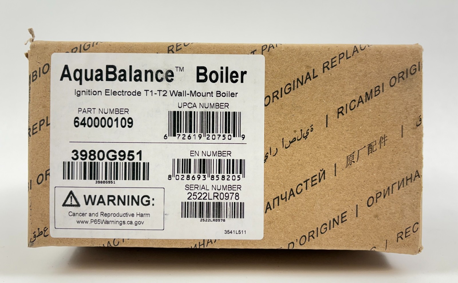 Weil-McLain AquaBalance Igniter 640-000-109 with Gasket OEM