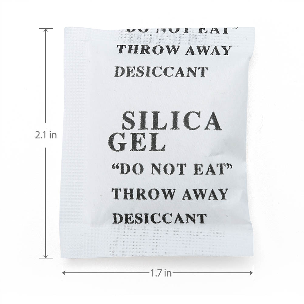 100 Pack 3 Grams Silica Gel Desiccant Pack Moisture Absorber Reusable Food Safe