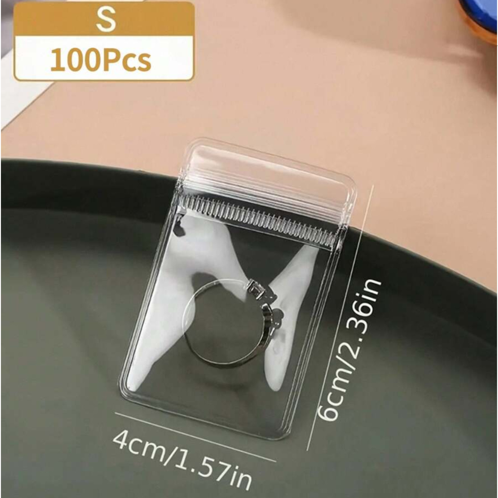 Transparent Jewelry Zipper Bags Rustproof Self-Sealing Waterproof Plastic Pouch